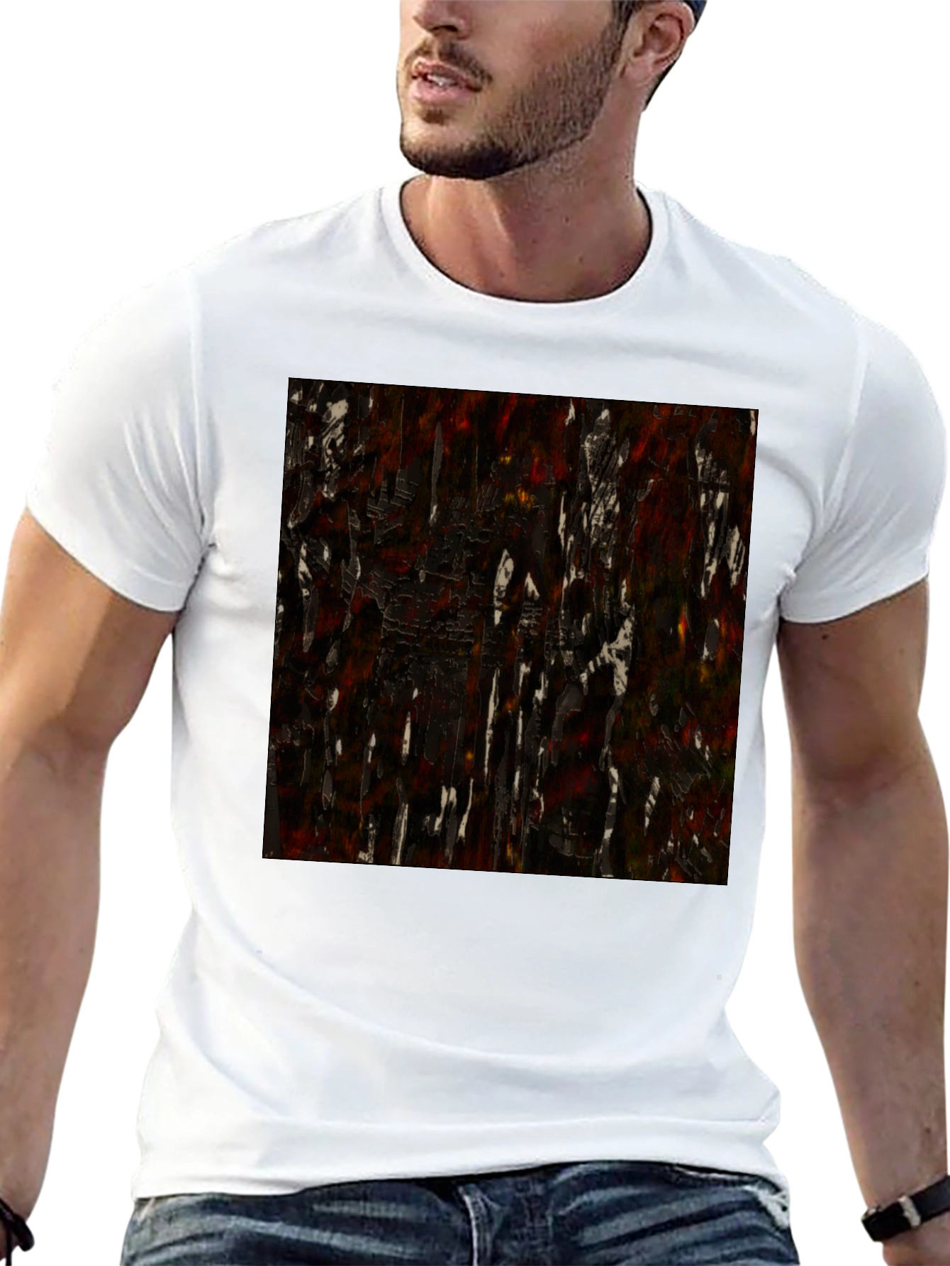 Textured Abstract Art Graphic Tee