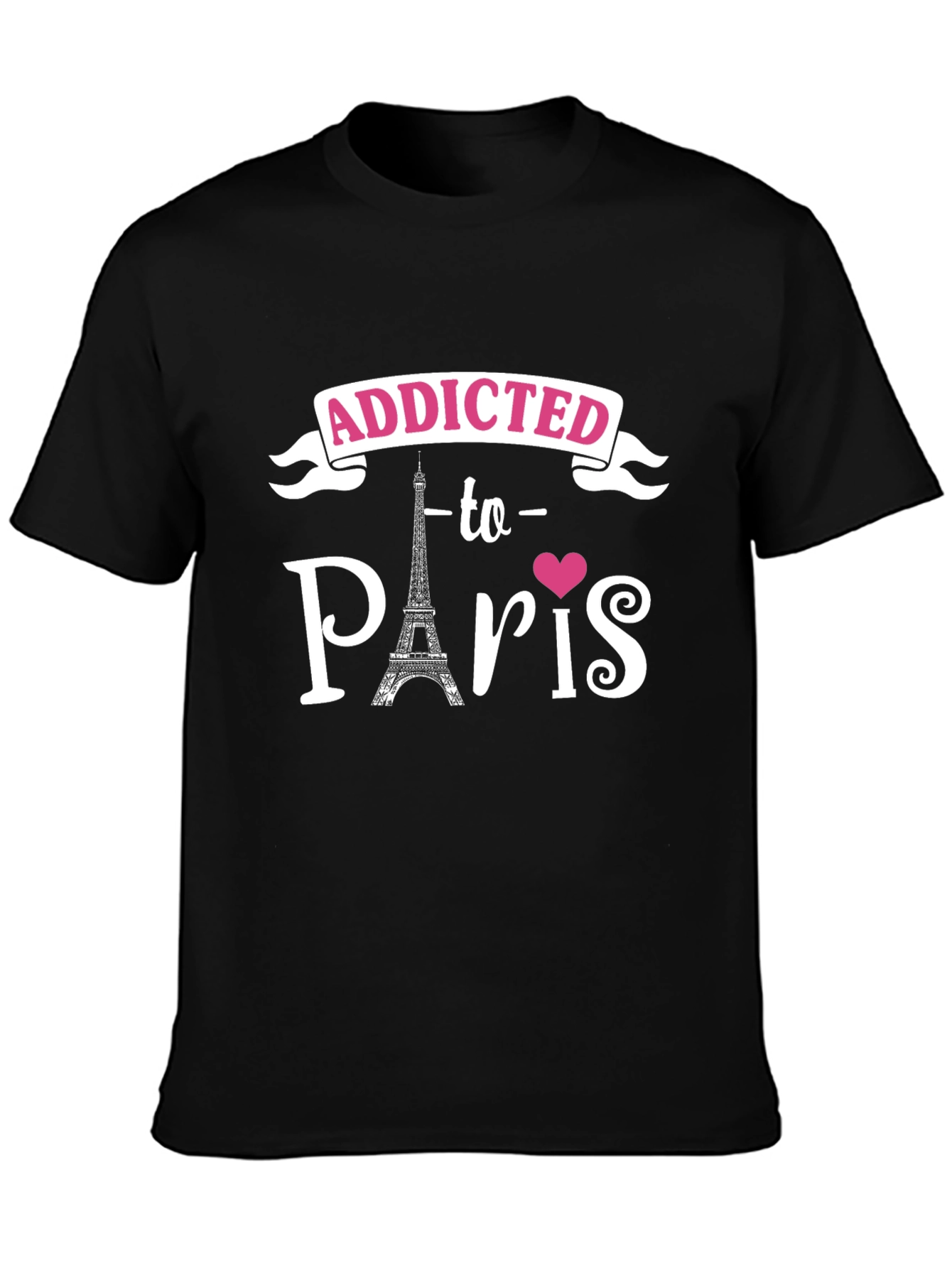 Addicted to Paris Graphic Tee - Black