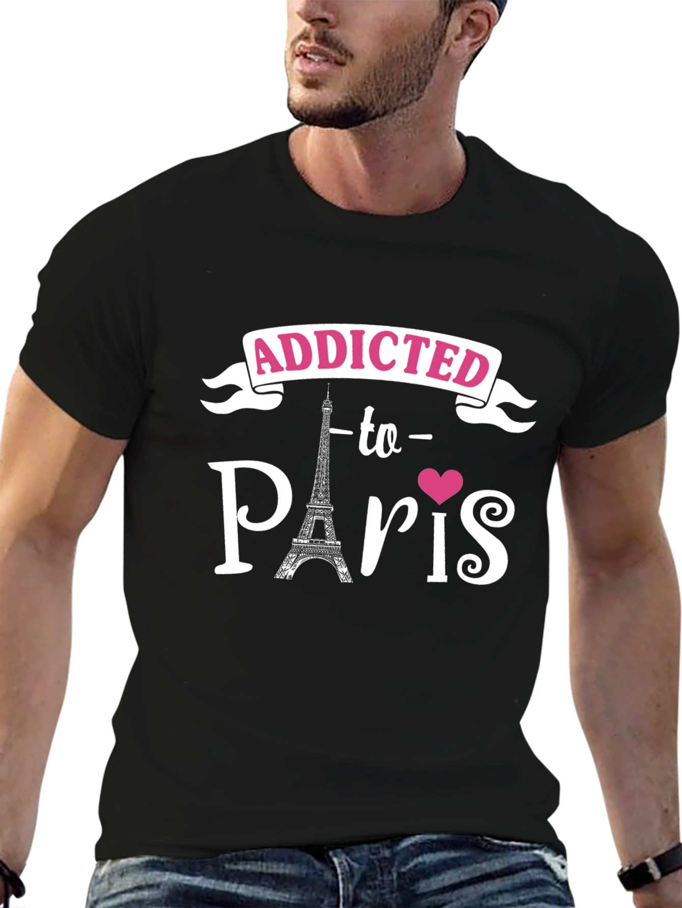 Addicted to Paris Graphic Tee - Black