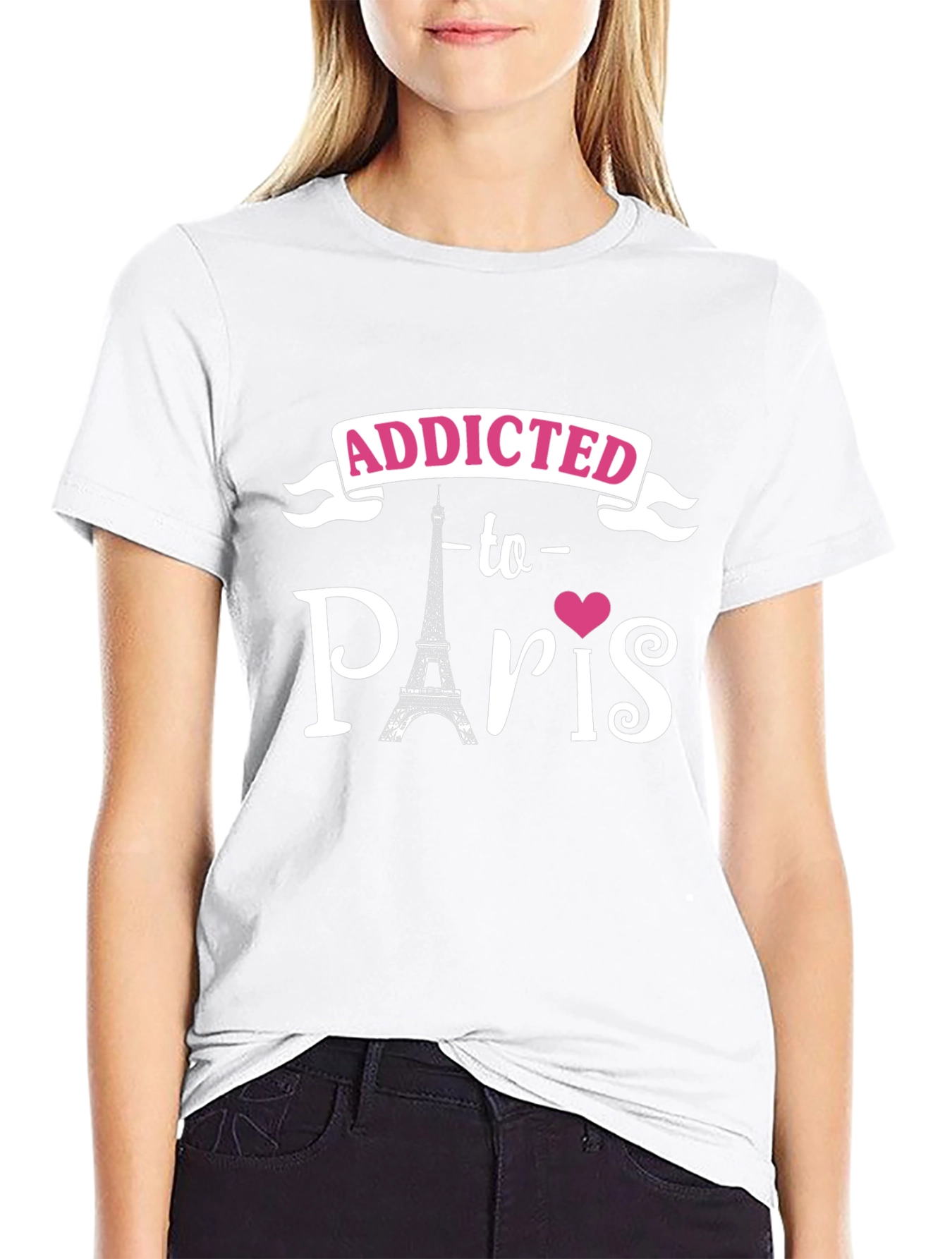 Addicted to Paris Graphic Tee - Black
