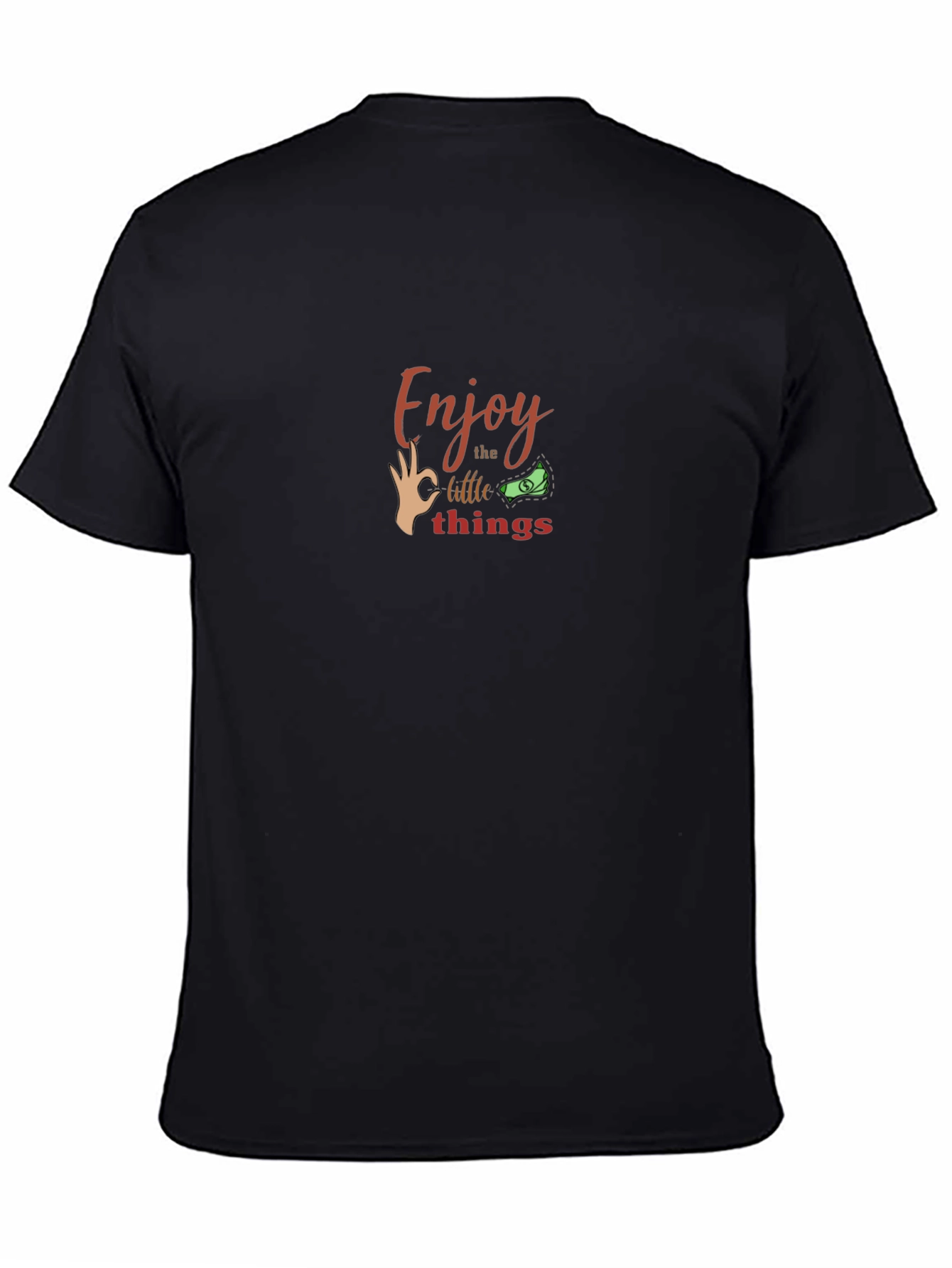 Enjoy Little Things Black Graphic Tee