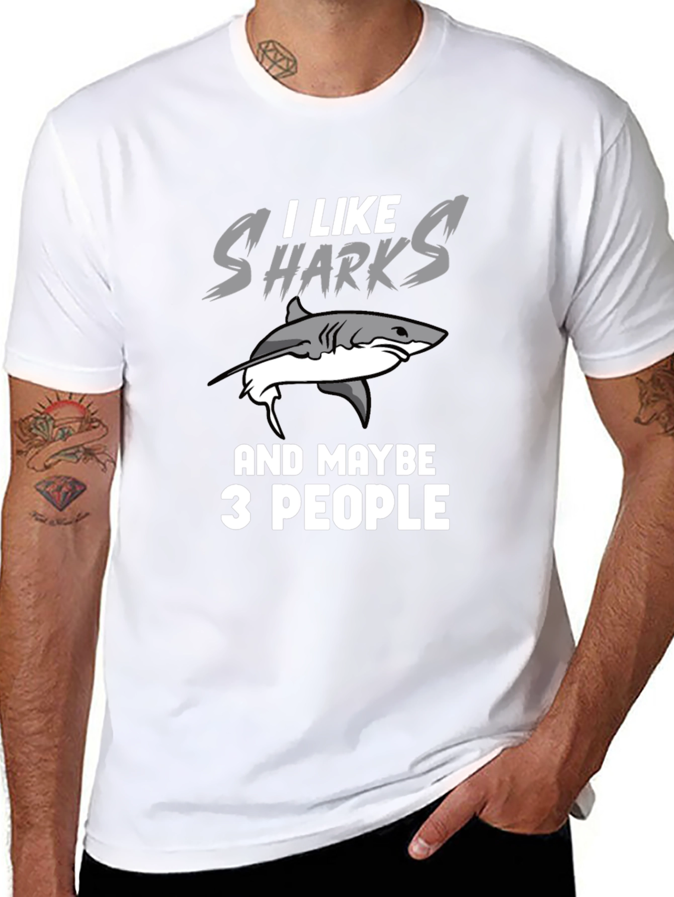 I Like Sharks and Maybe 3 People T-Shirt
