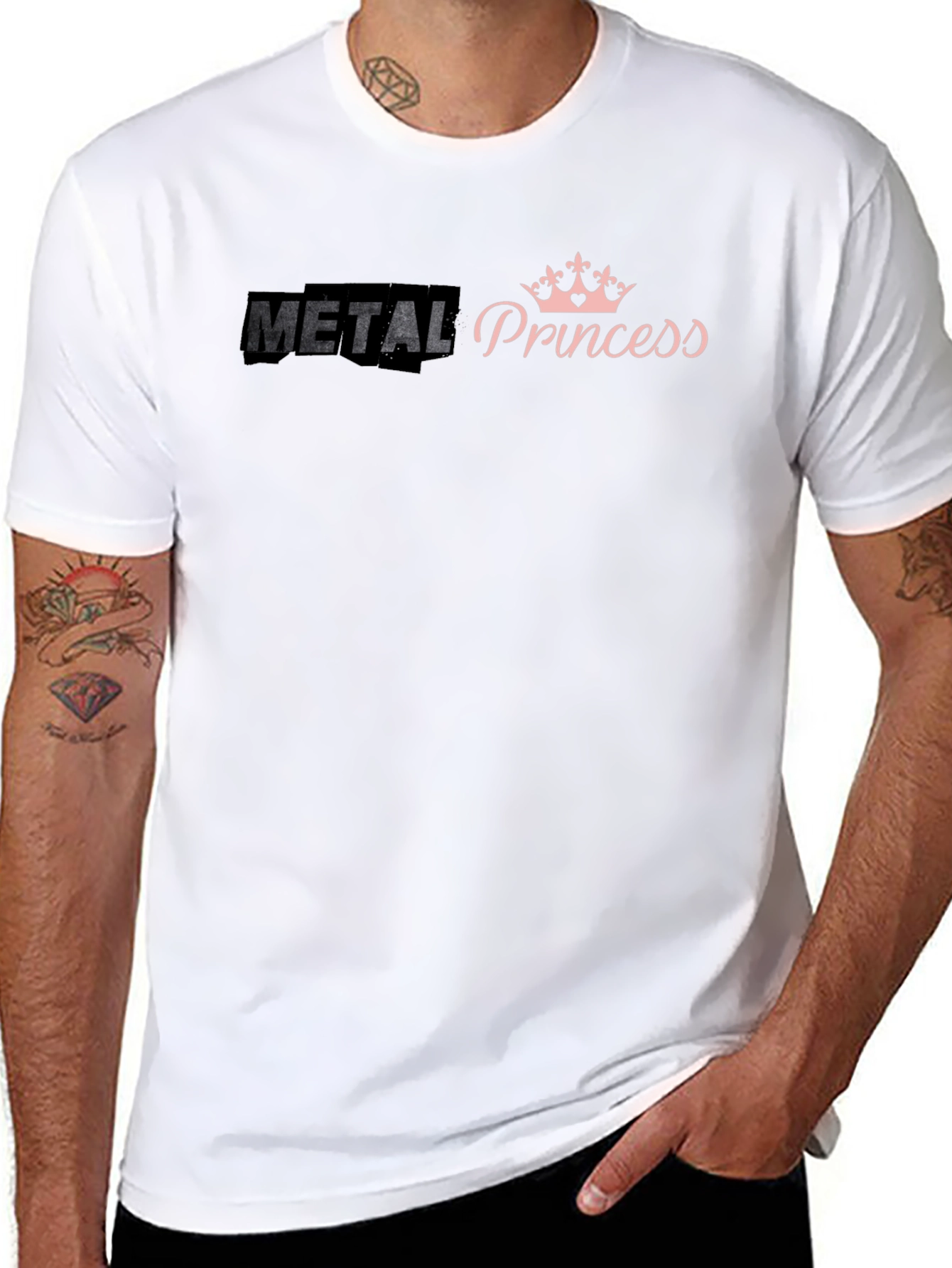 Metal Princess Graphic T-Shirt - Black