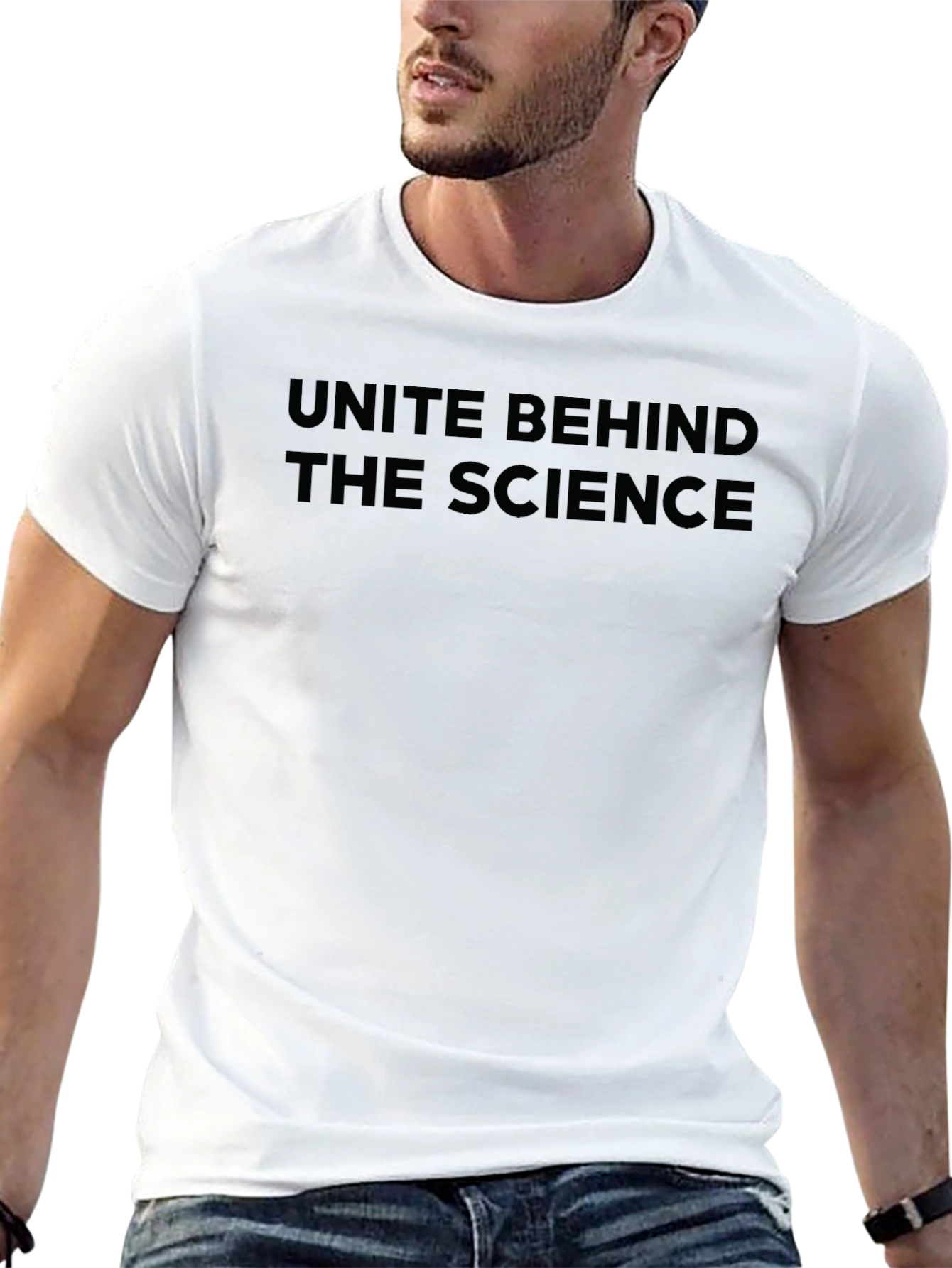 Unite Behind The Science Black T-Shirt