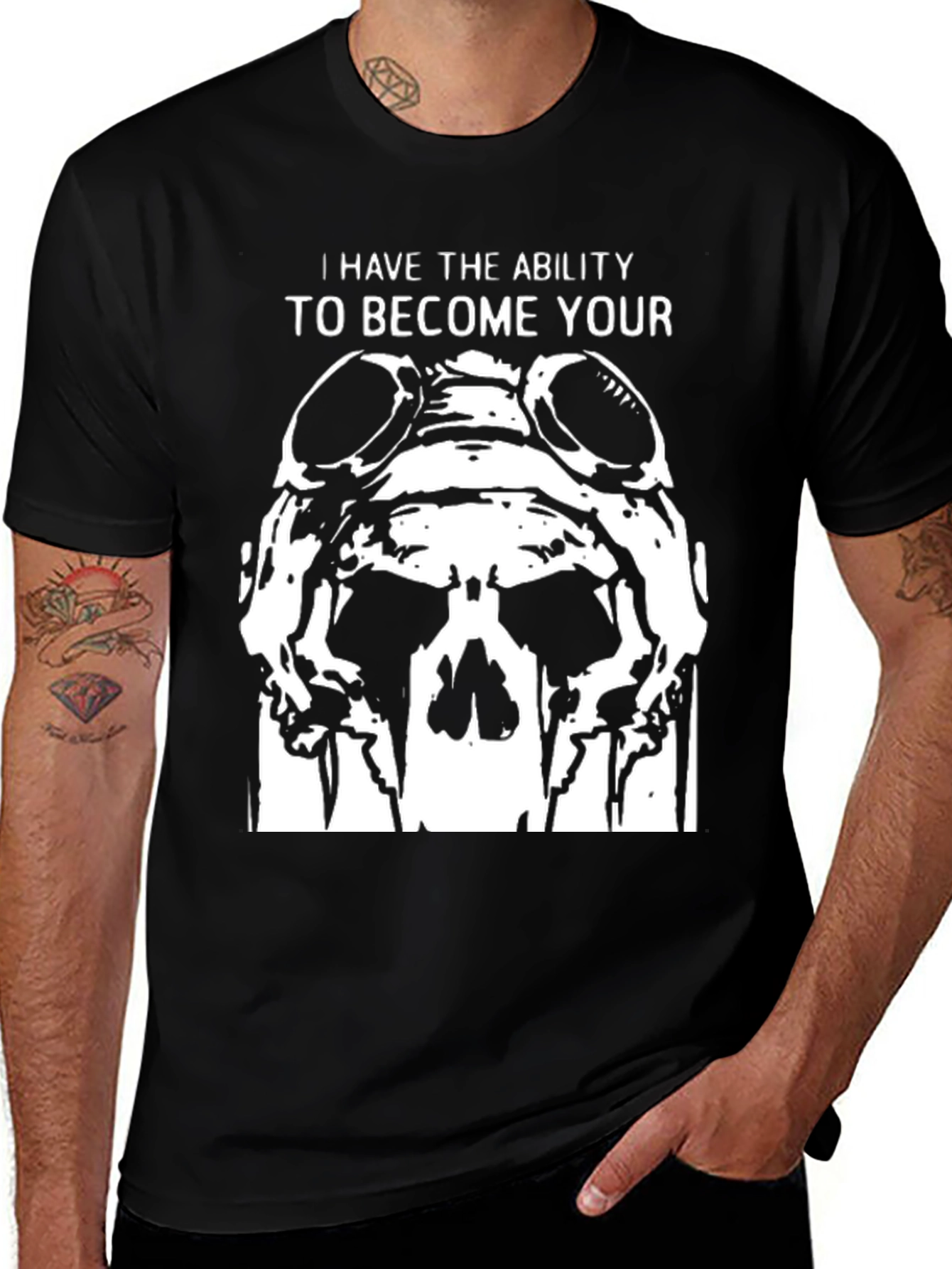 Skull Goggles Graphic T-Shirt - Dark Humor Tee