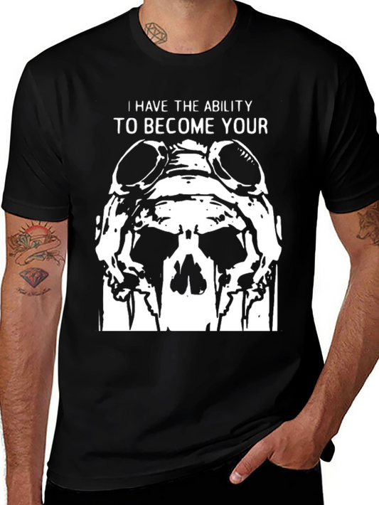 Skull Goggles Graphic T-Shirt - Dark Humor Tee