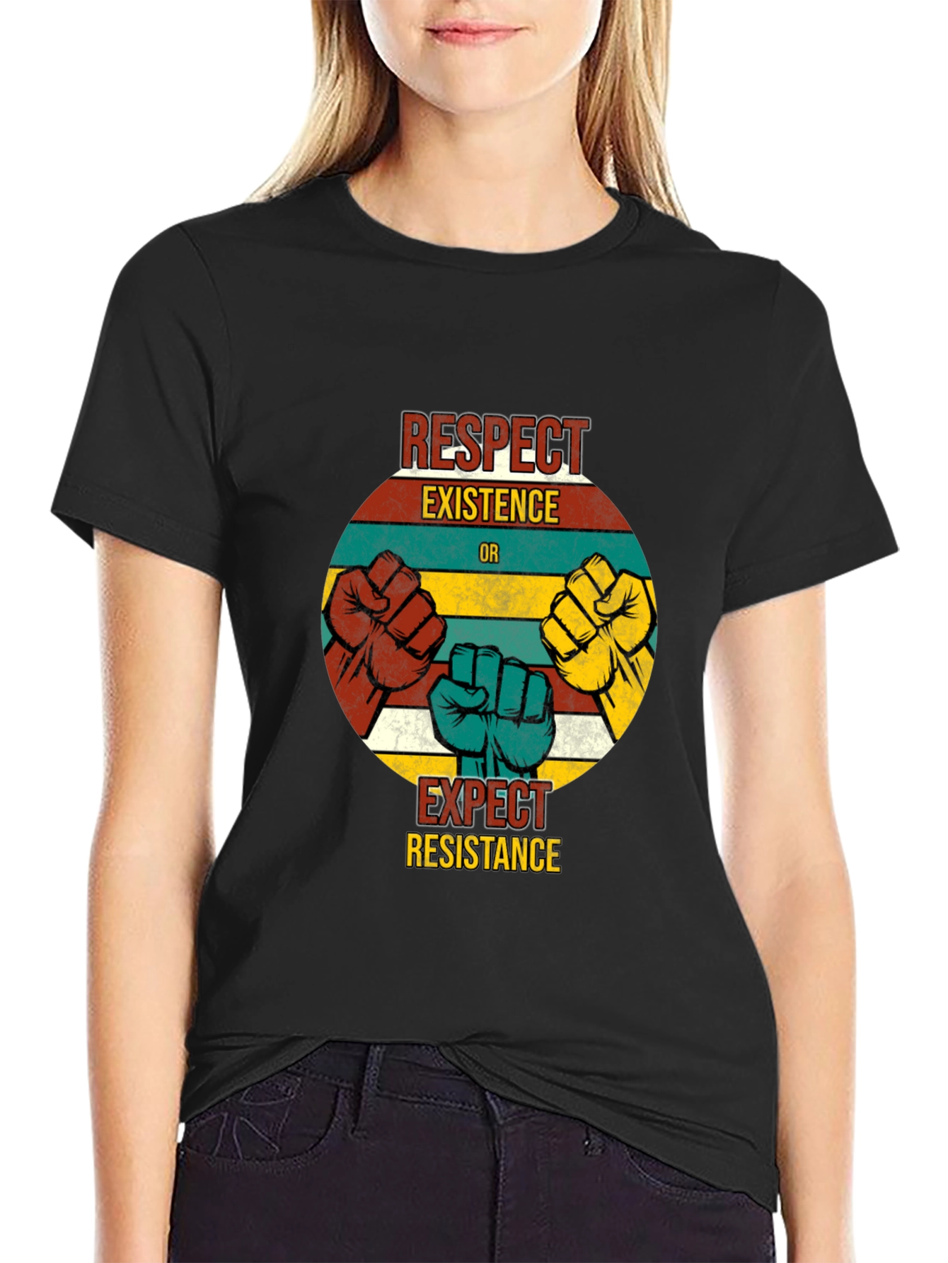 Respect Existence T-Shirt - Resist Hate