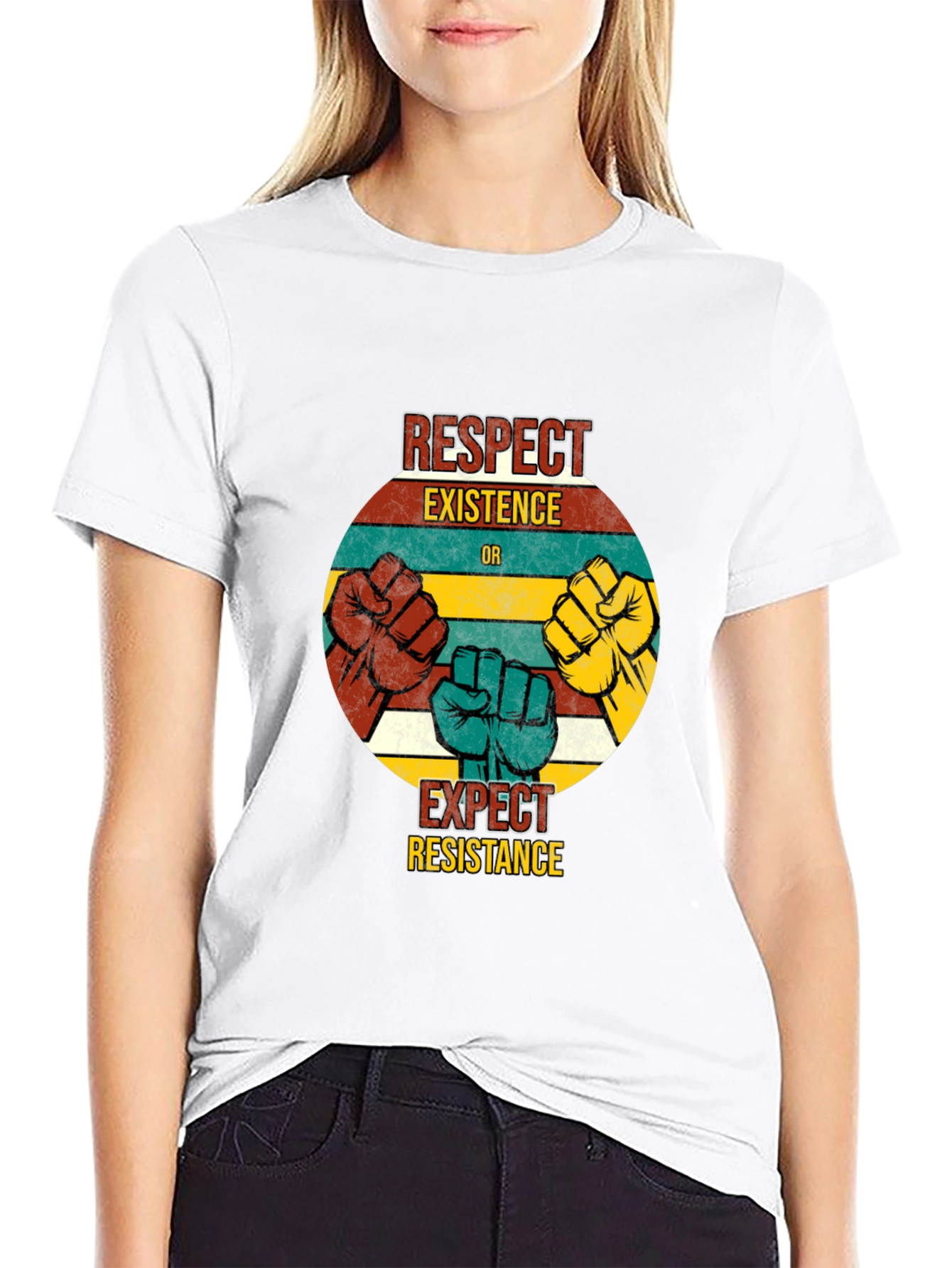 Respect Existence T-Shirt - Resist Hate