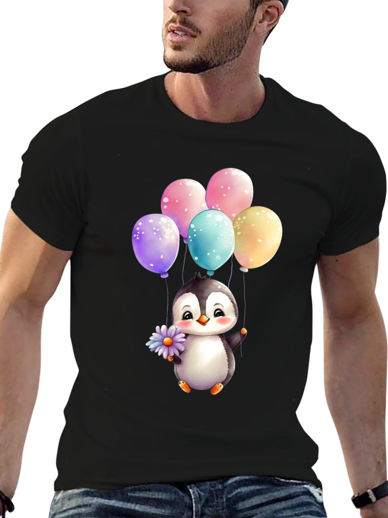 Penguin Balloons Graphic Tee