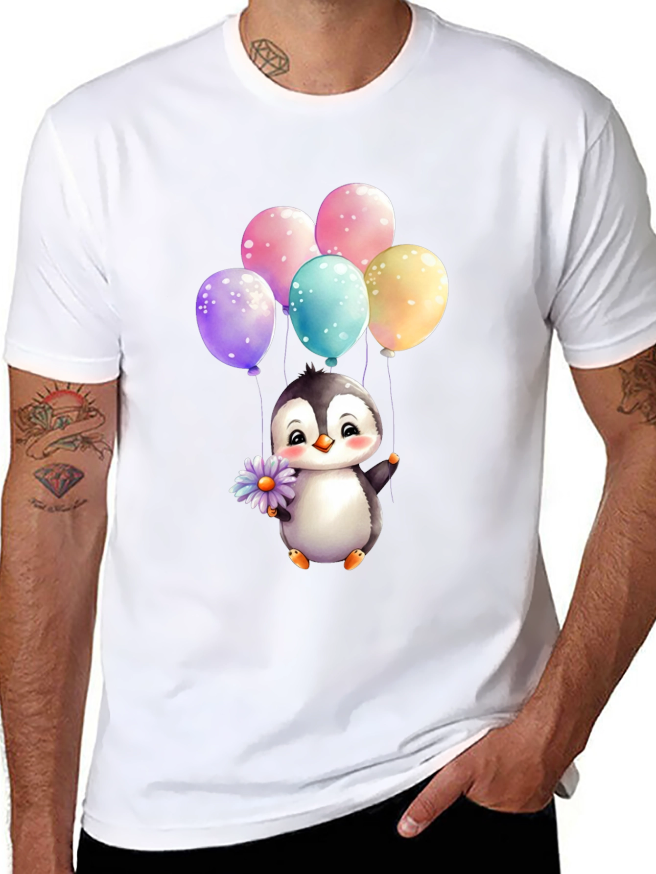 Penguin Balloons Graphic Tee