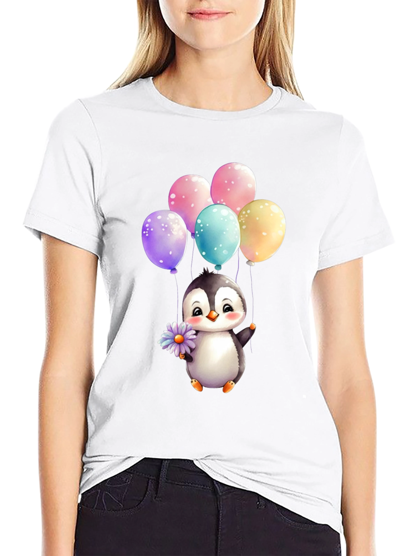 Penguin Balloons Graphic Tee