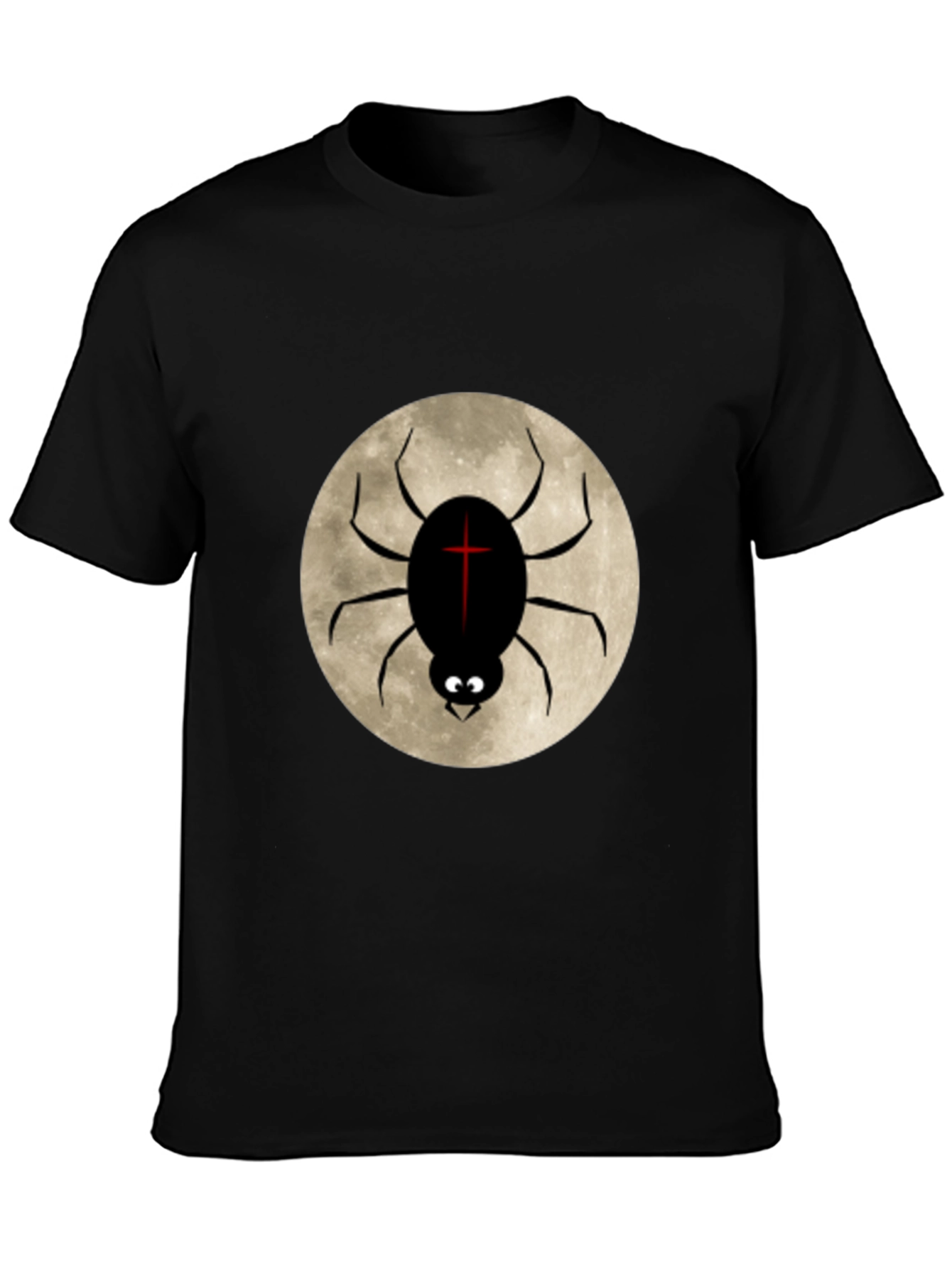 Spider Moon Graphic Tee - Gothic Style
