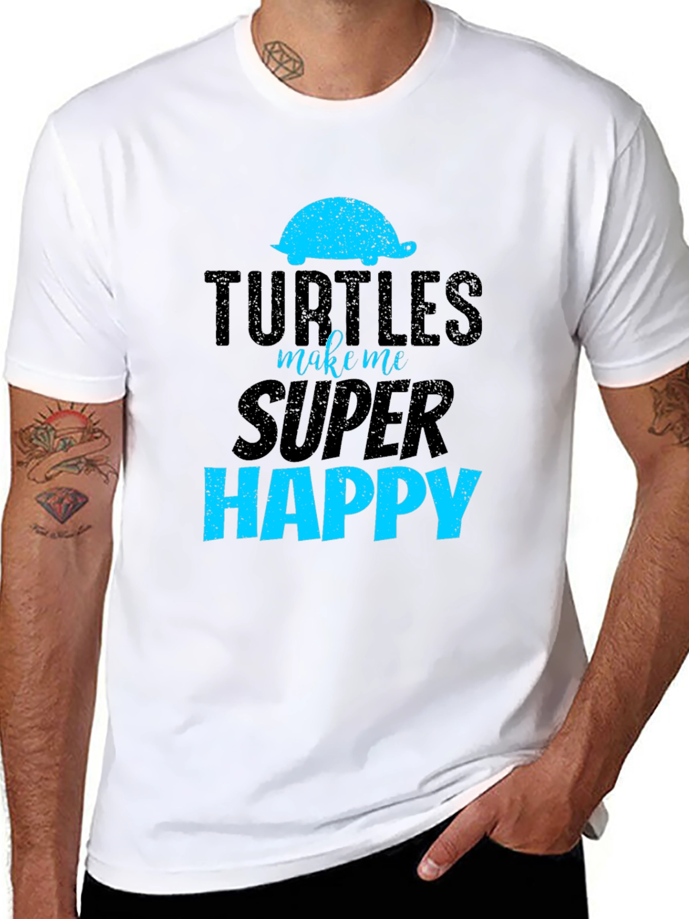 Turtles Make Me Super Happy Graphic T-Shirt