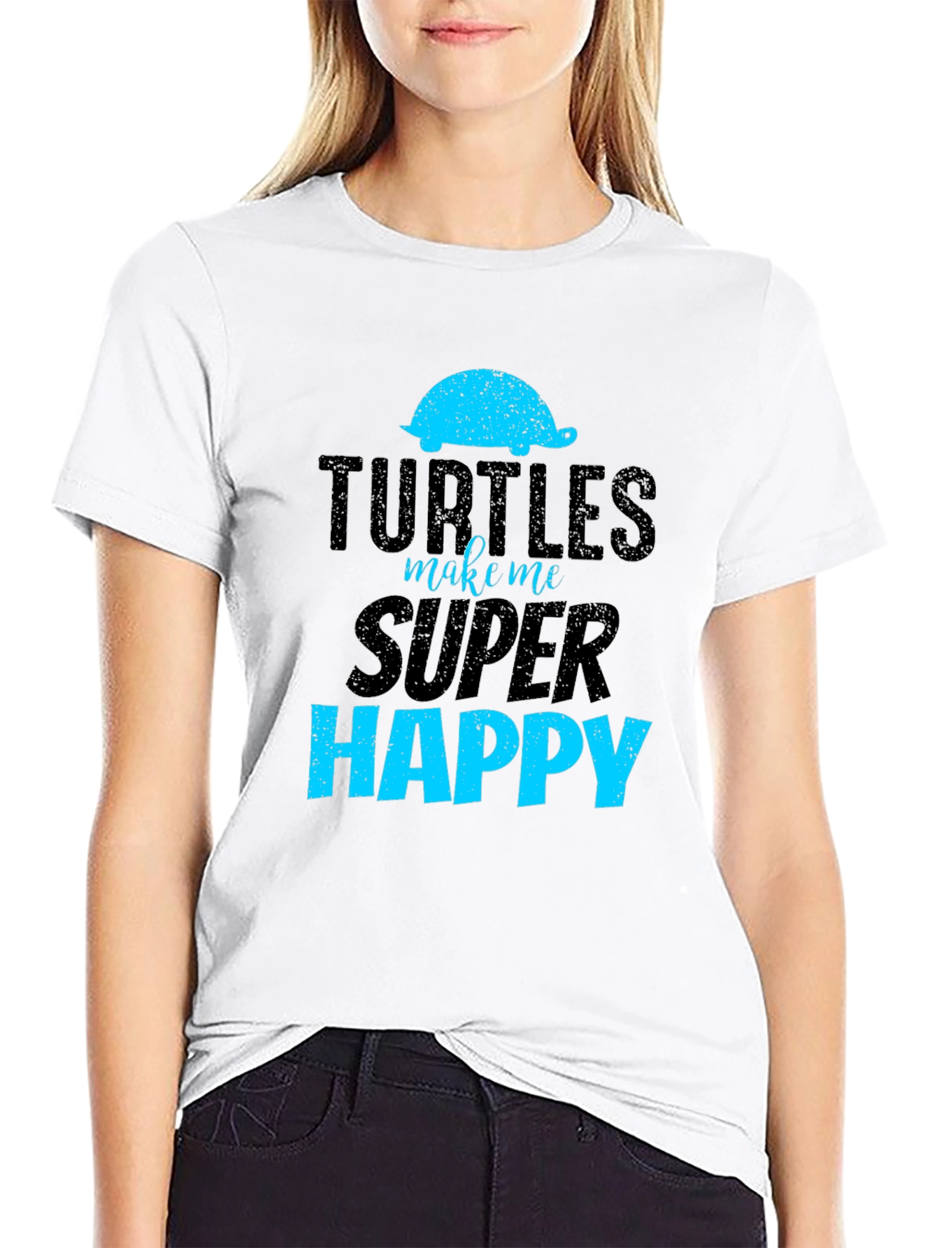 Turtles Make Me Super Happy Graphic T-Shirt