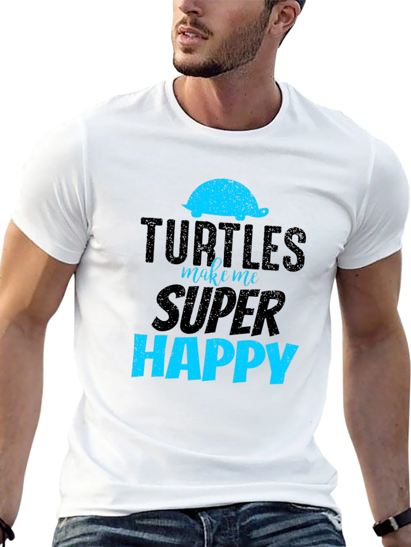 Turtles Make Me Super Happy Graphic T-Shirt