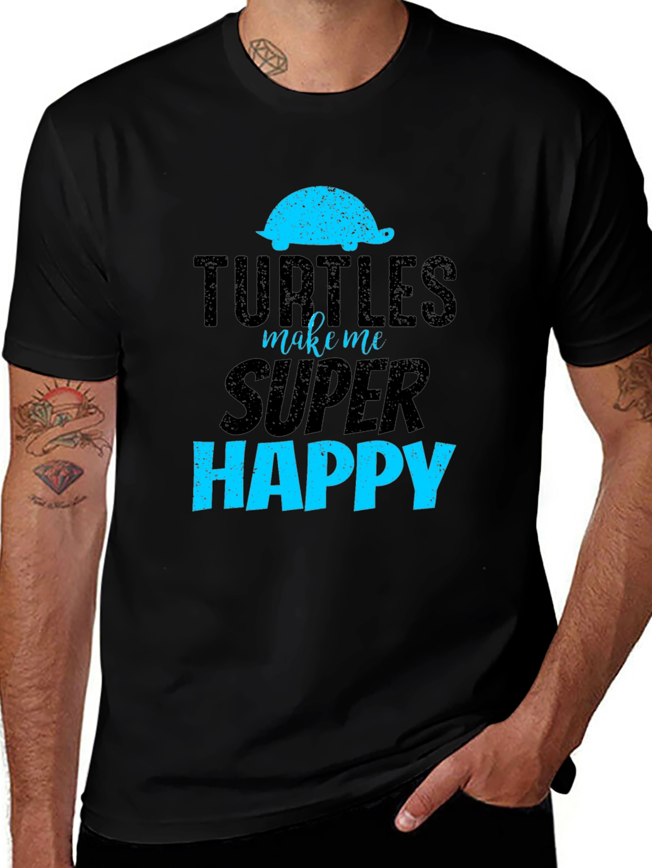 Turtles Make Me Super Happy Graphic T-Shirt