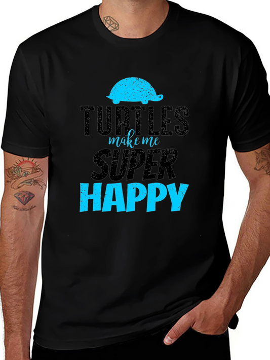 Turtles Make Me Super Happy Graphic T-Shirt