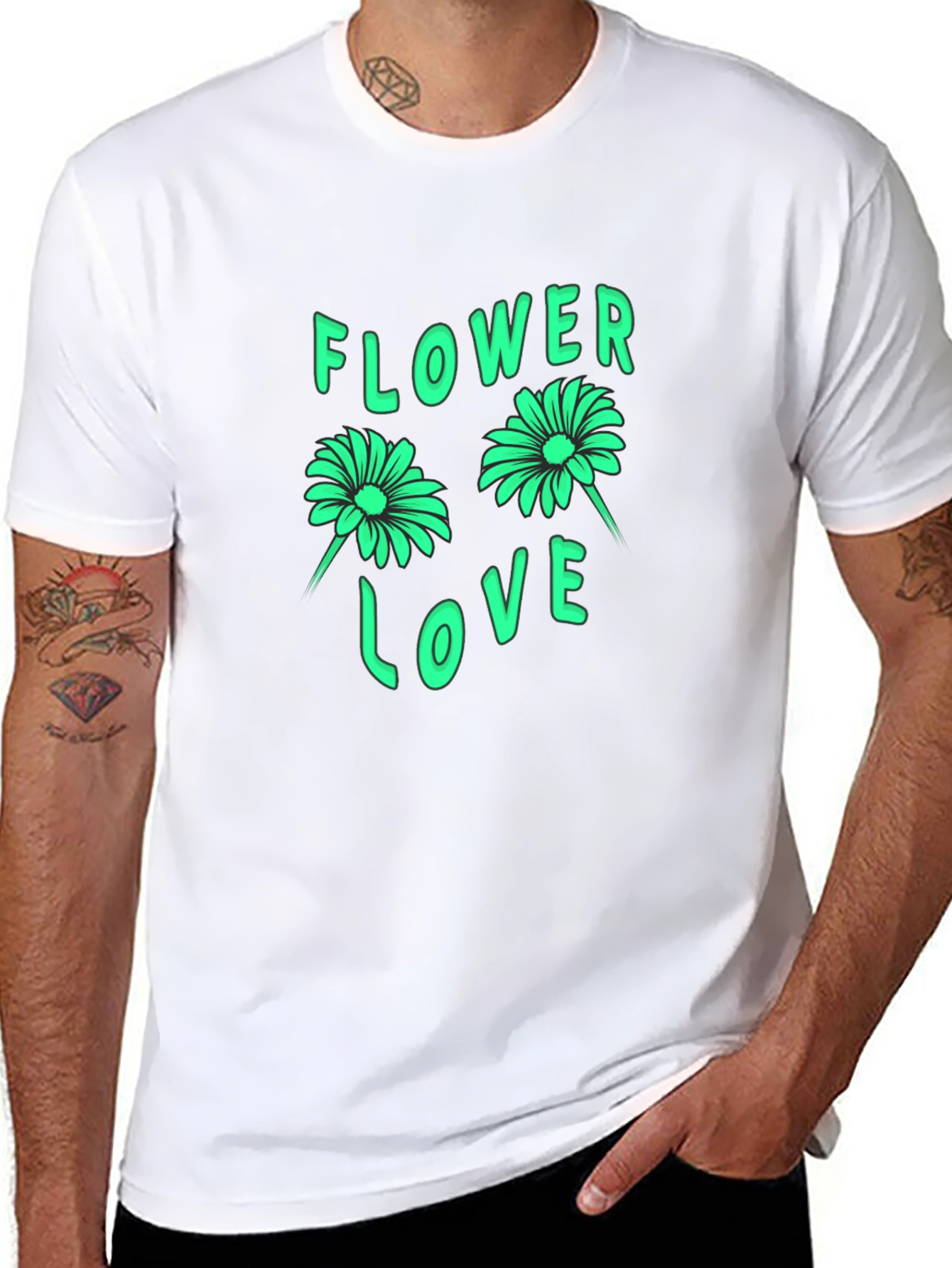 Flower Love Graphic Tee - Trendy Comfort