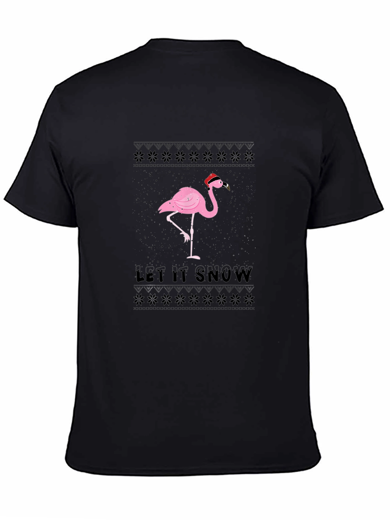 Festive Flamingo Let it Snow T-Shirt