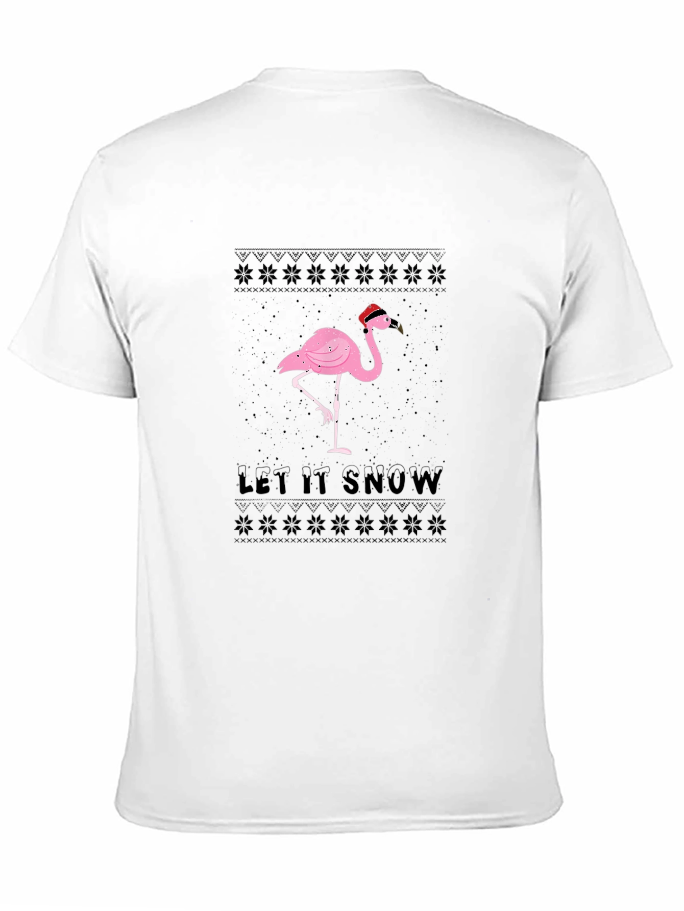 Festive Flamingo Let it Snow T-Shirt