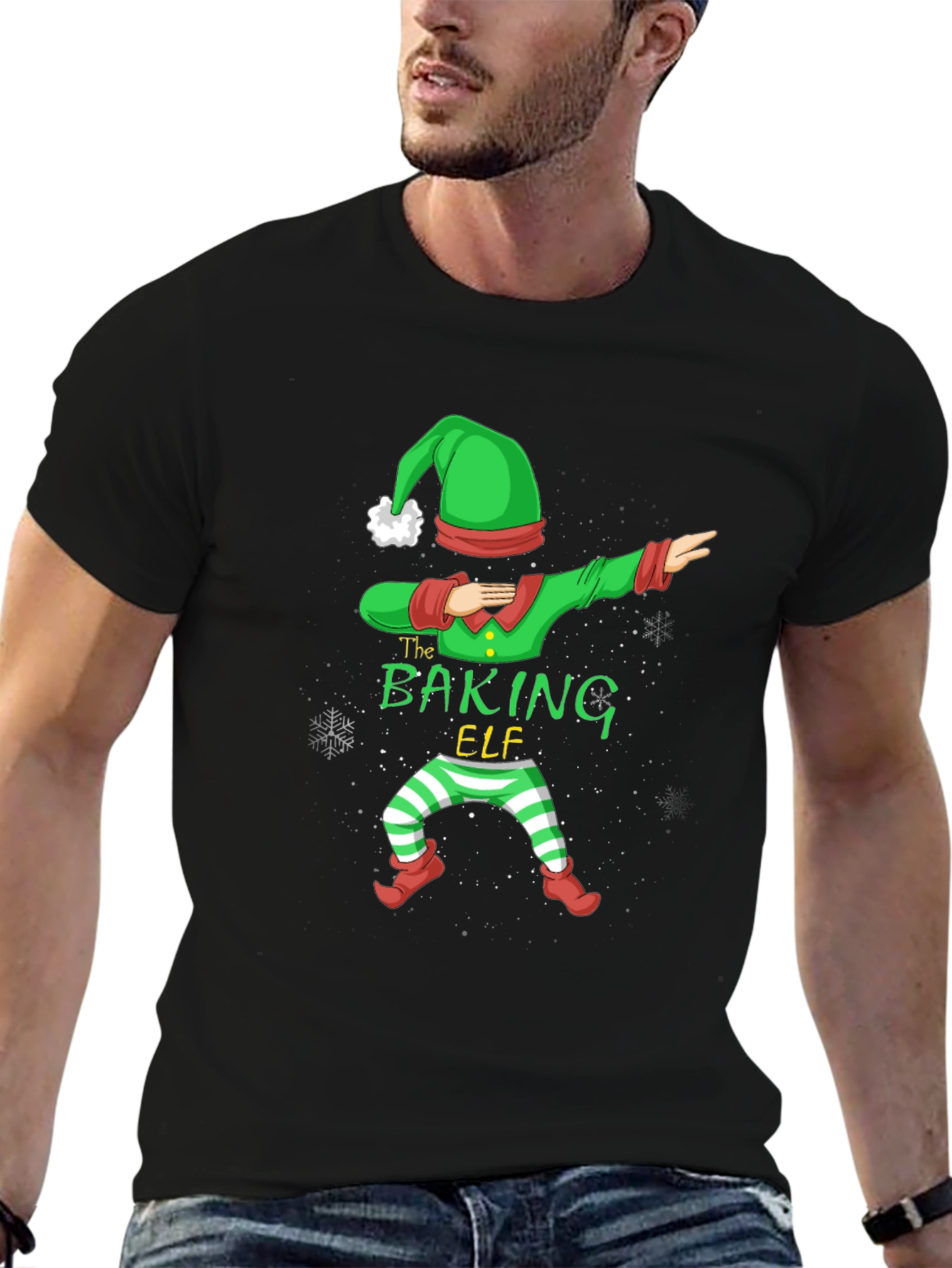 The Baking Elf Dab Funny Holiday T-Shirt