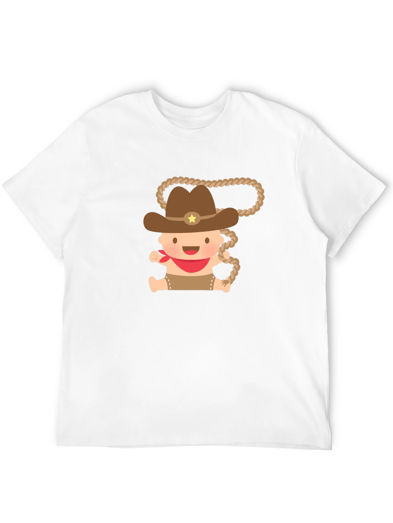 Cartoon Cowboy Baby T-Shirt - Black