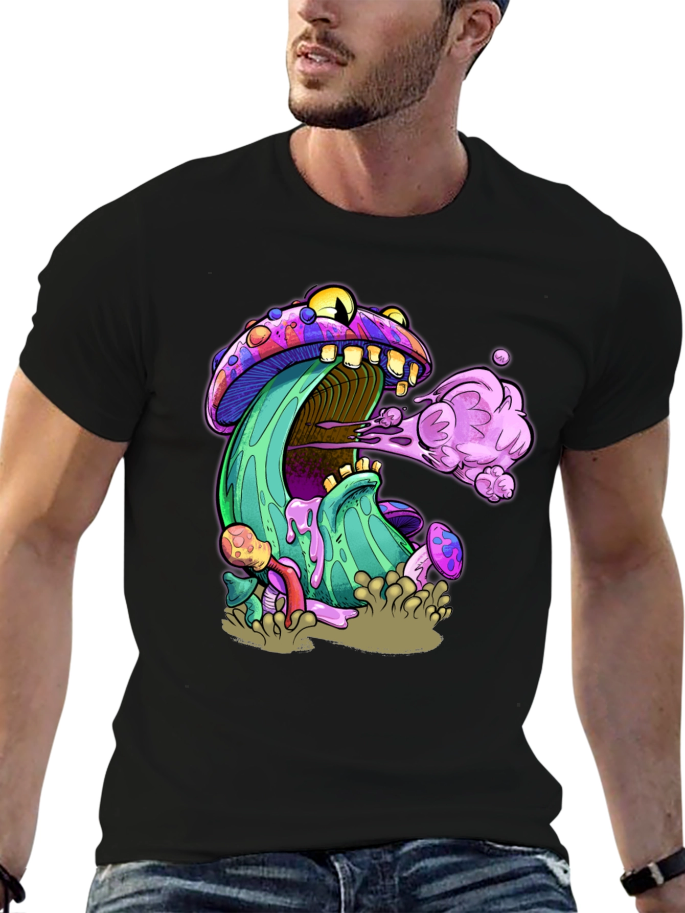 Psychedelic Mushroom Graphic T-Shirt