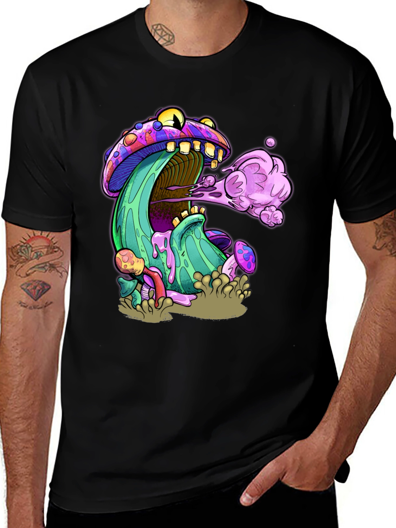 Psychedelic Mushroom Graphic T-Shirt
