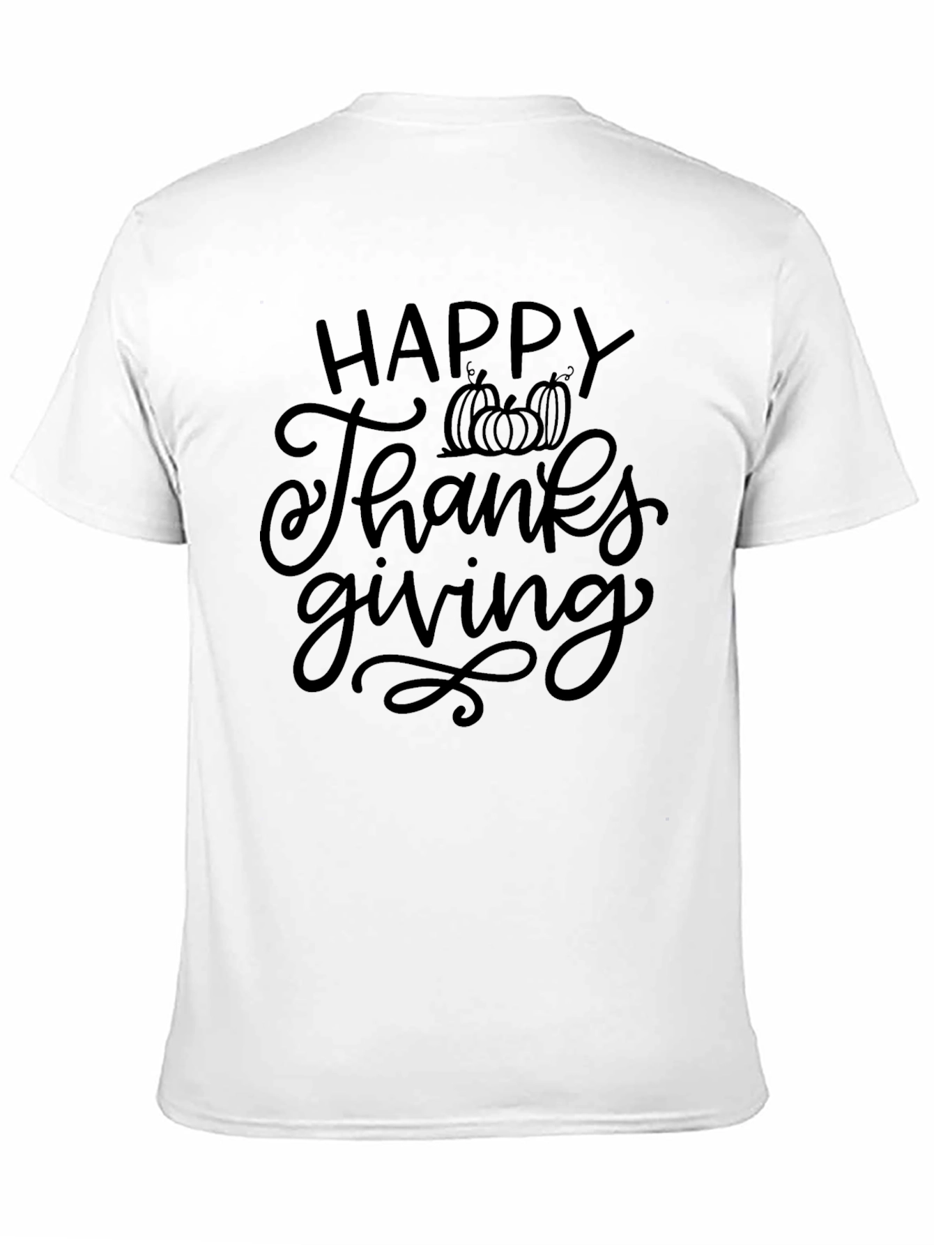 Happy Thanksgiving Black Graphic Tee