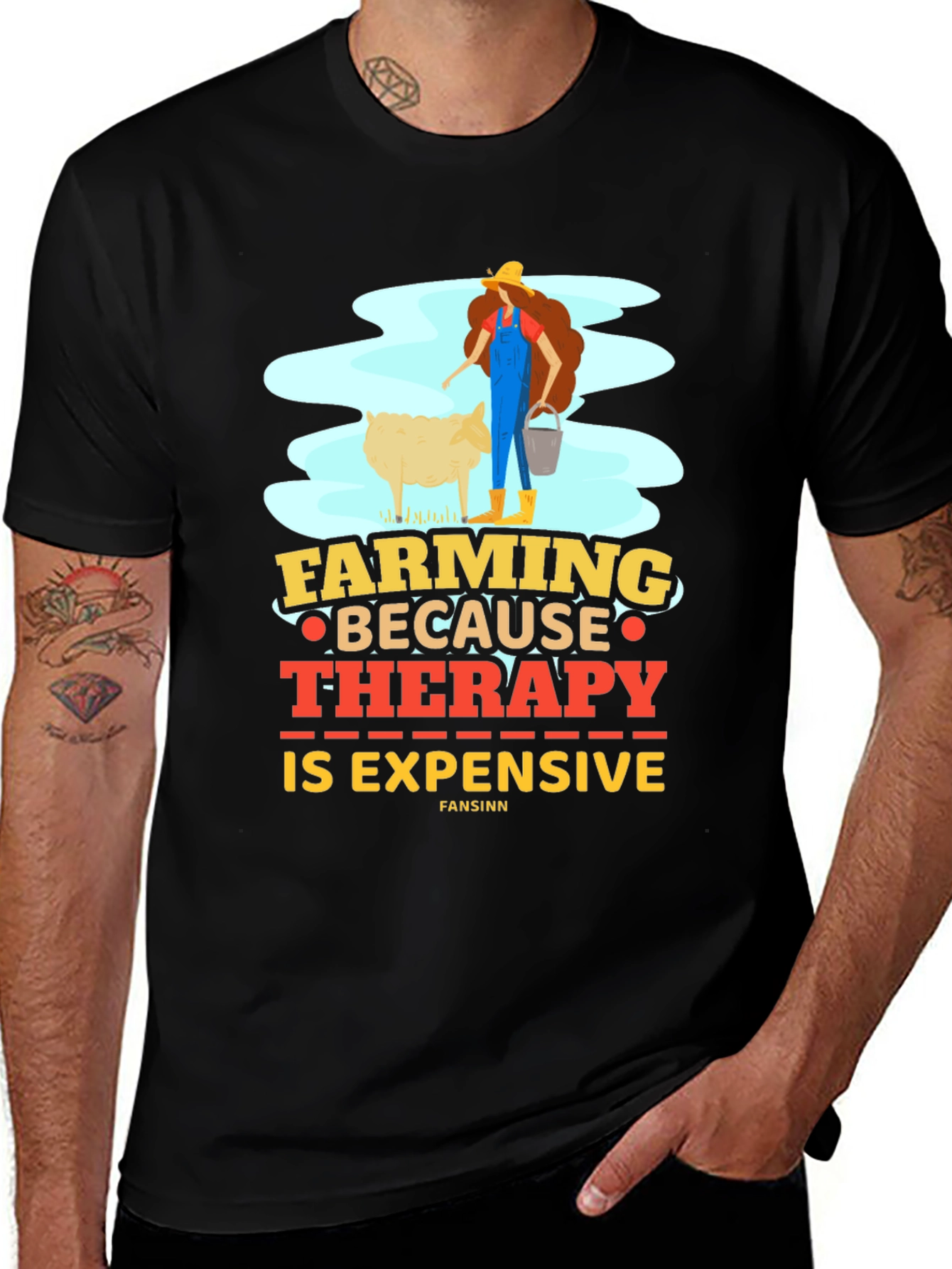 Farming Therapy T-Shirt Funny Farmer Tee