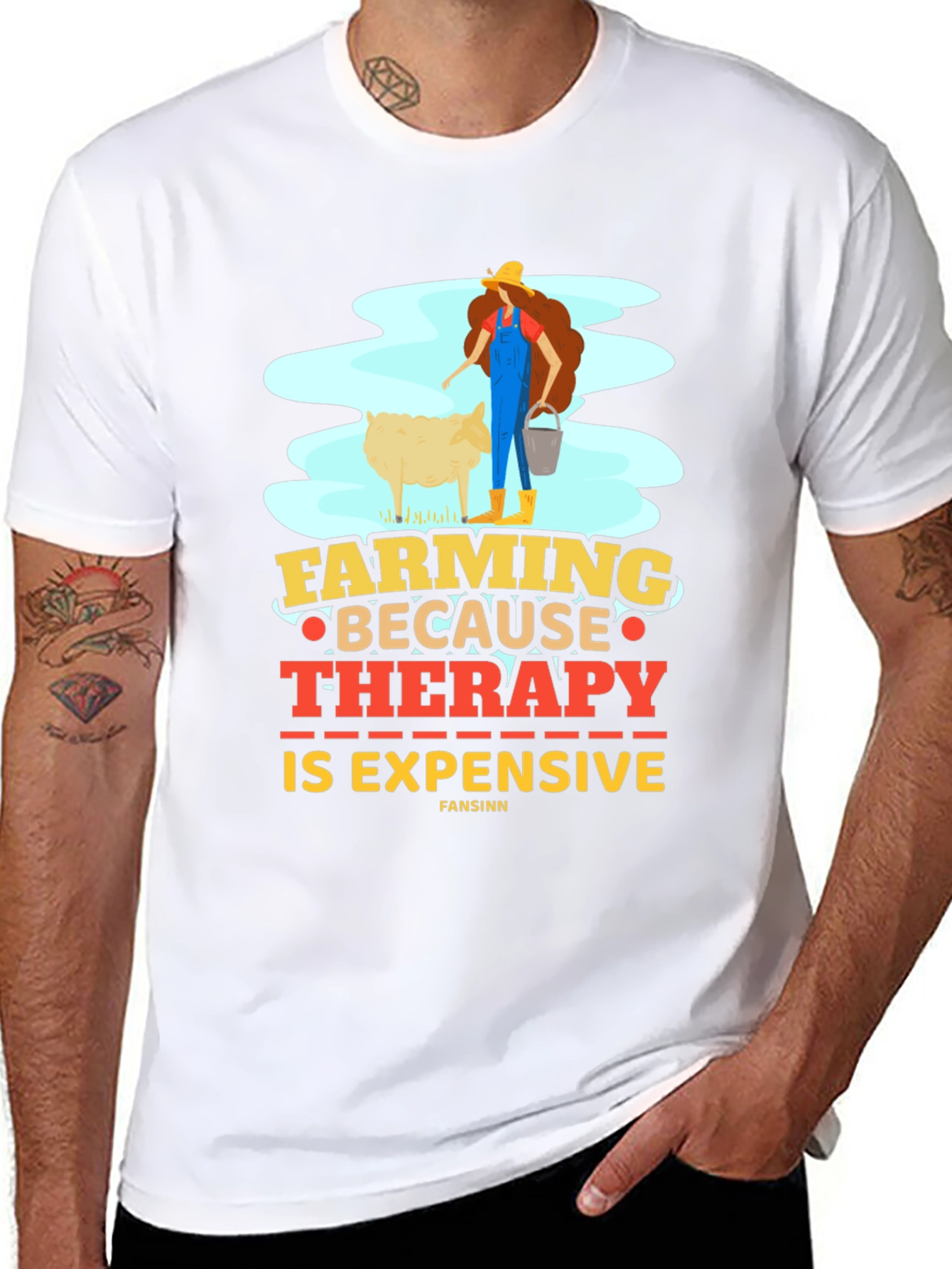 Farming Therapy T-Shirt Funny Farmer Tee