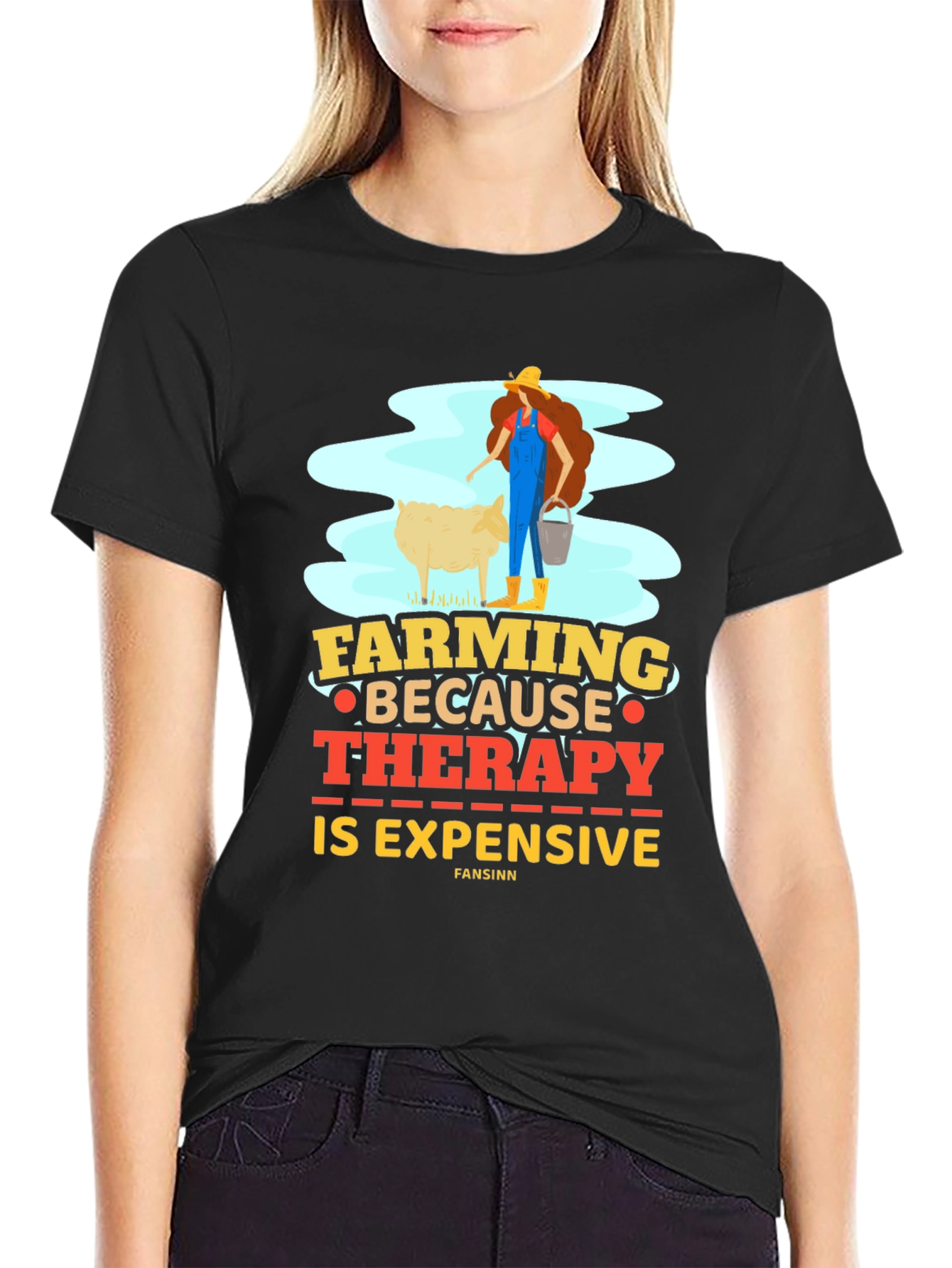 Farming Therapy T-Shirt Funny Farmer Tee