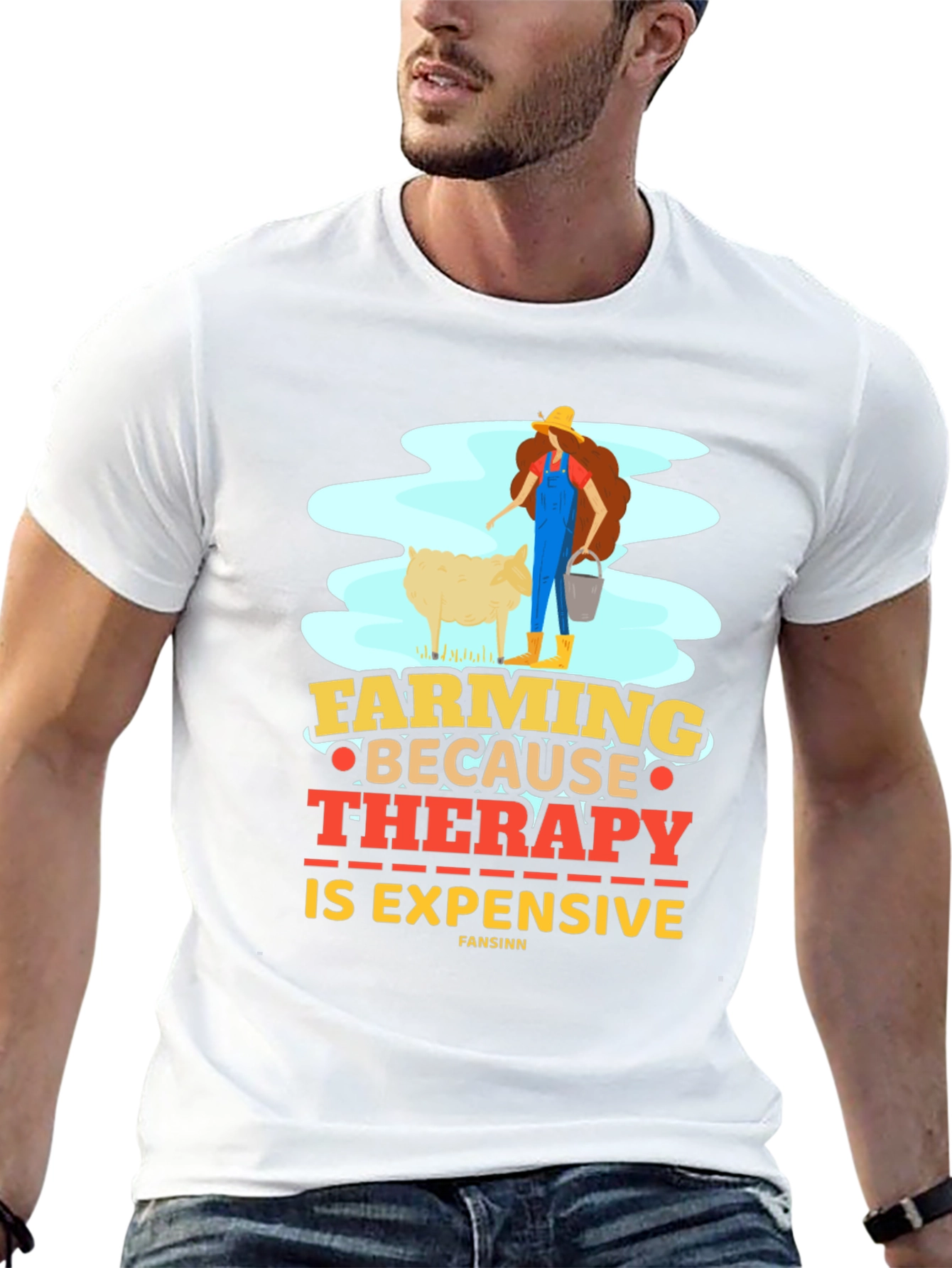 Farming Therapy T-Shirt Funny Farmer Tee