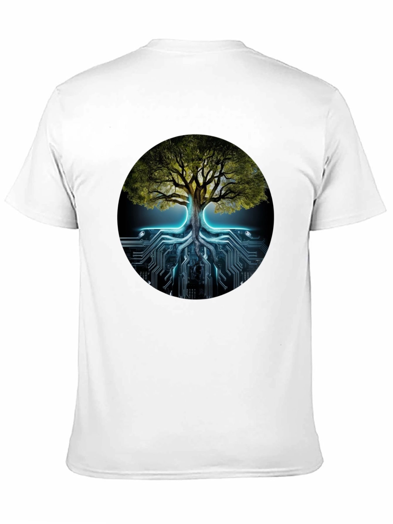 Tree of Life Tech Circuit Black T-Shirt