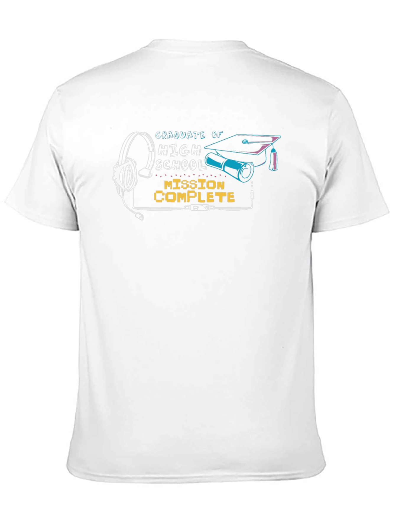 Graduate of High School Mission Complete Black Tee