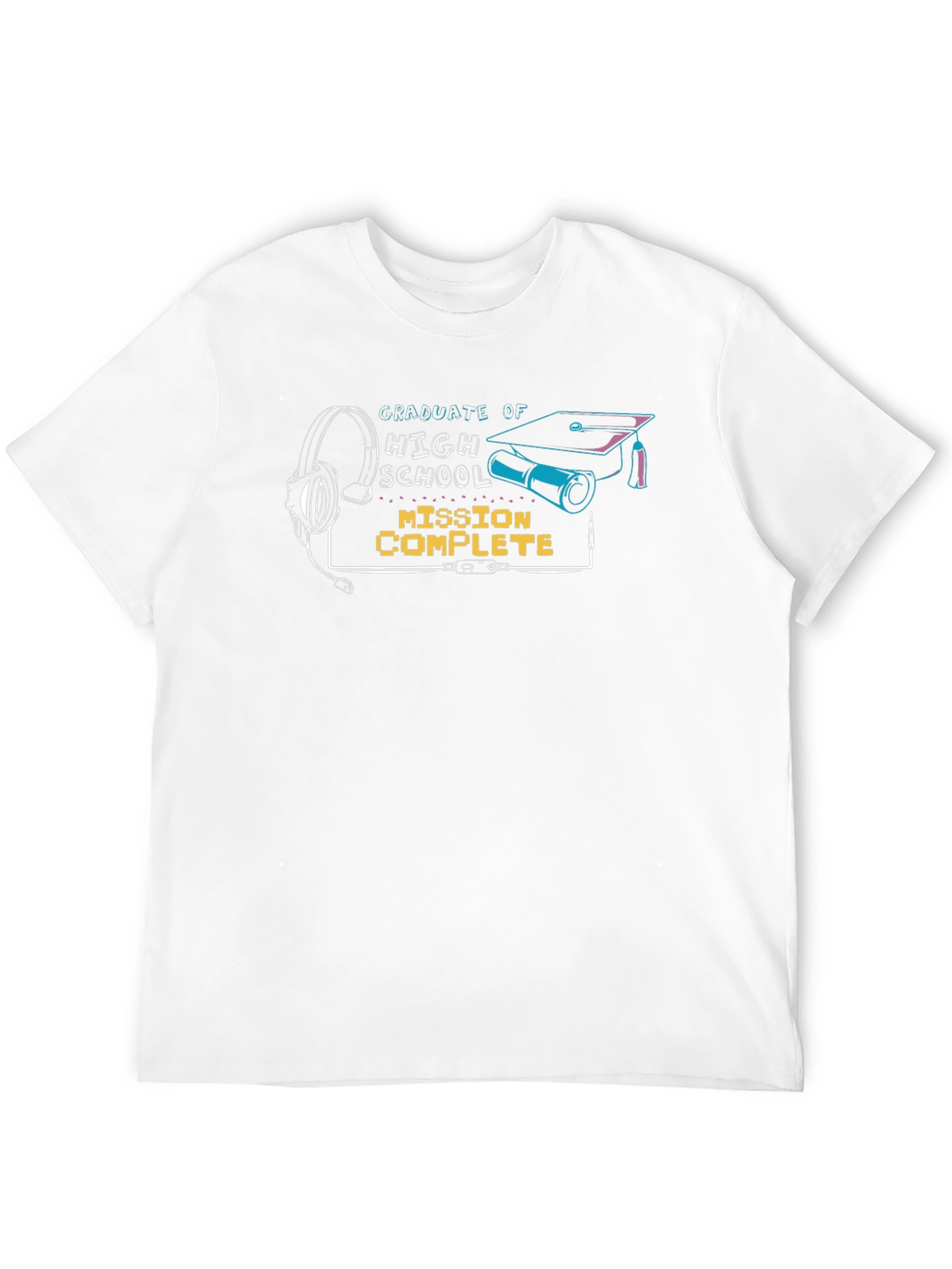 Graduate of High School Mission Complete Black Tee
