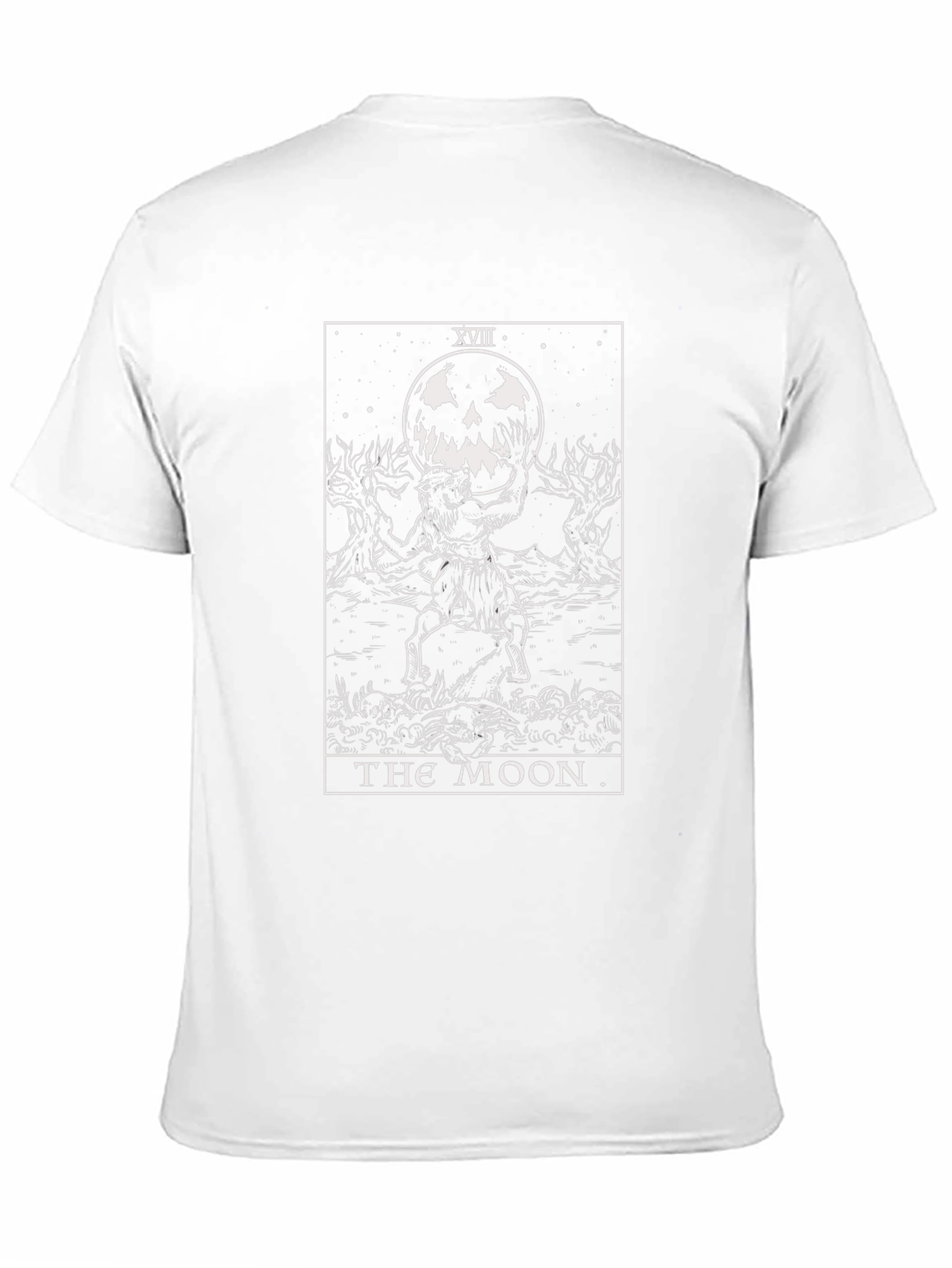 The Moon Tarot Card Graphic T-Shirt - Black