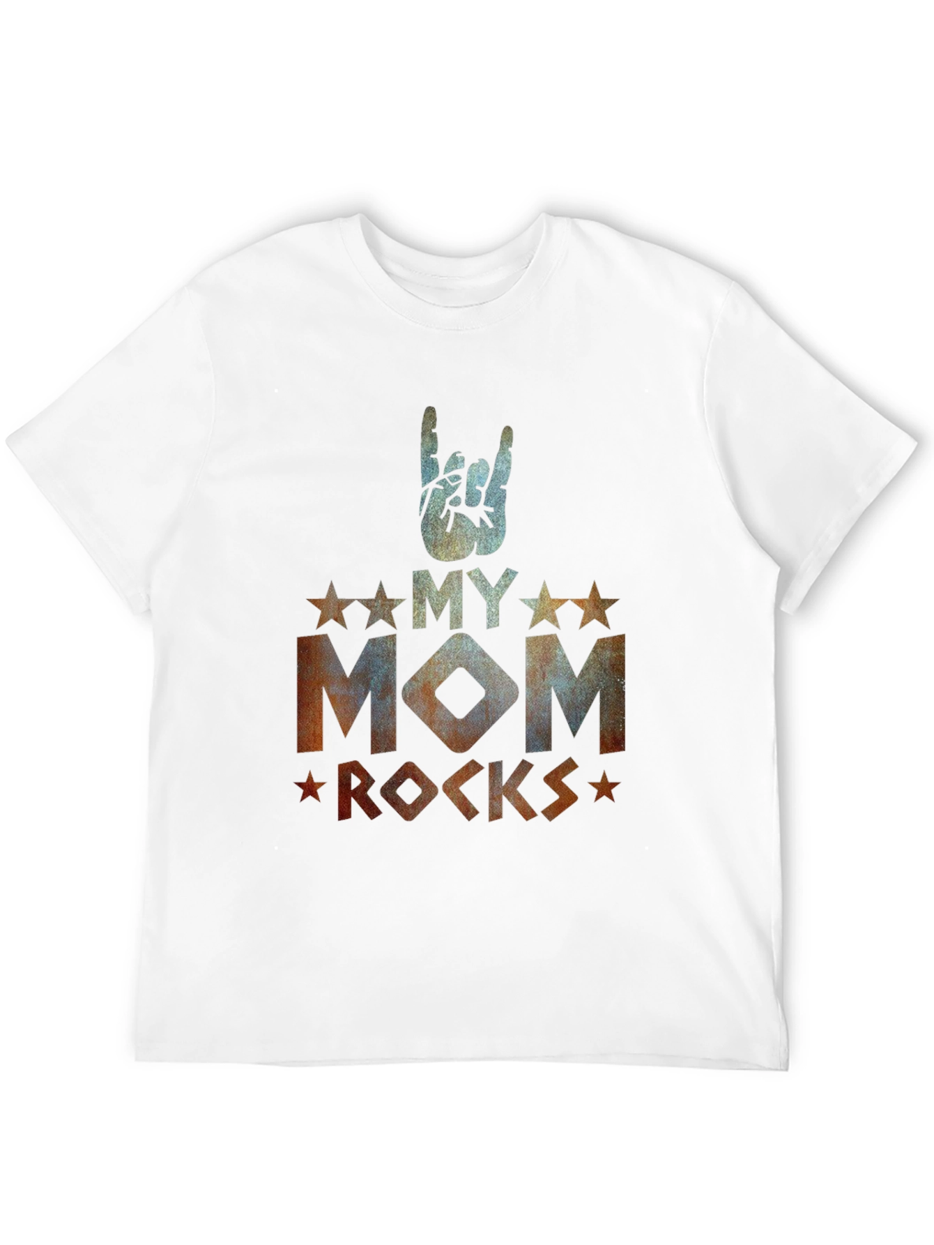 My Mom Rocks Black Graphic T-Shirt