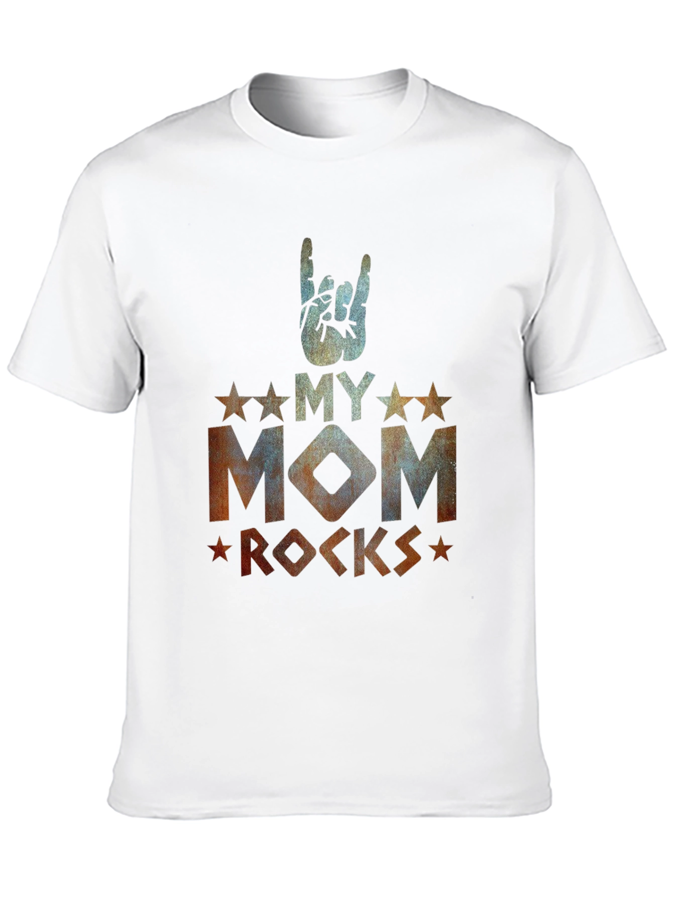 My Mom Rocks Black Graphic T-Shirt