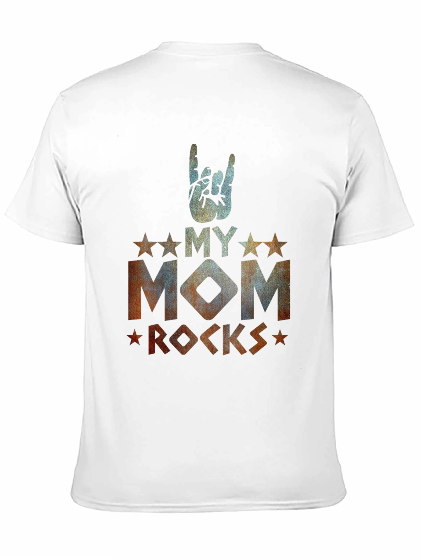 My Mom Rocks Black Graphic T-Shirt