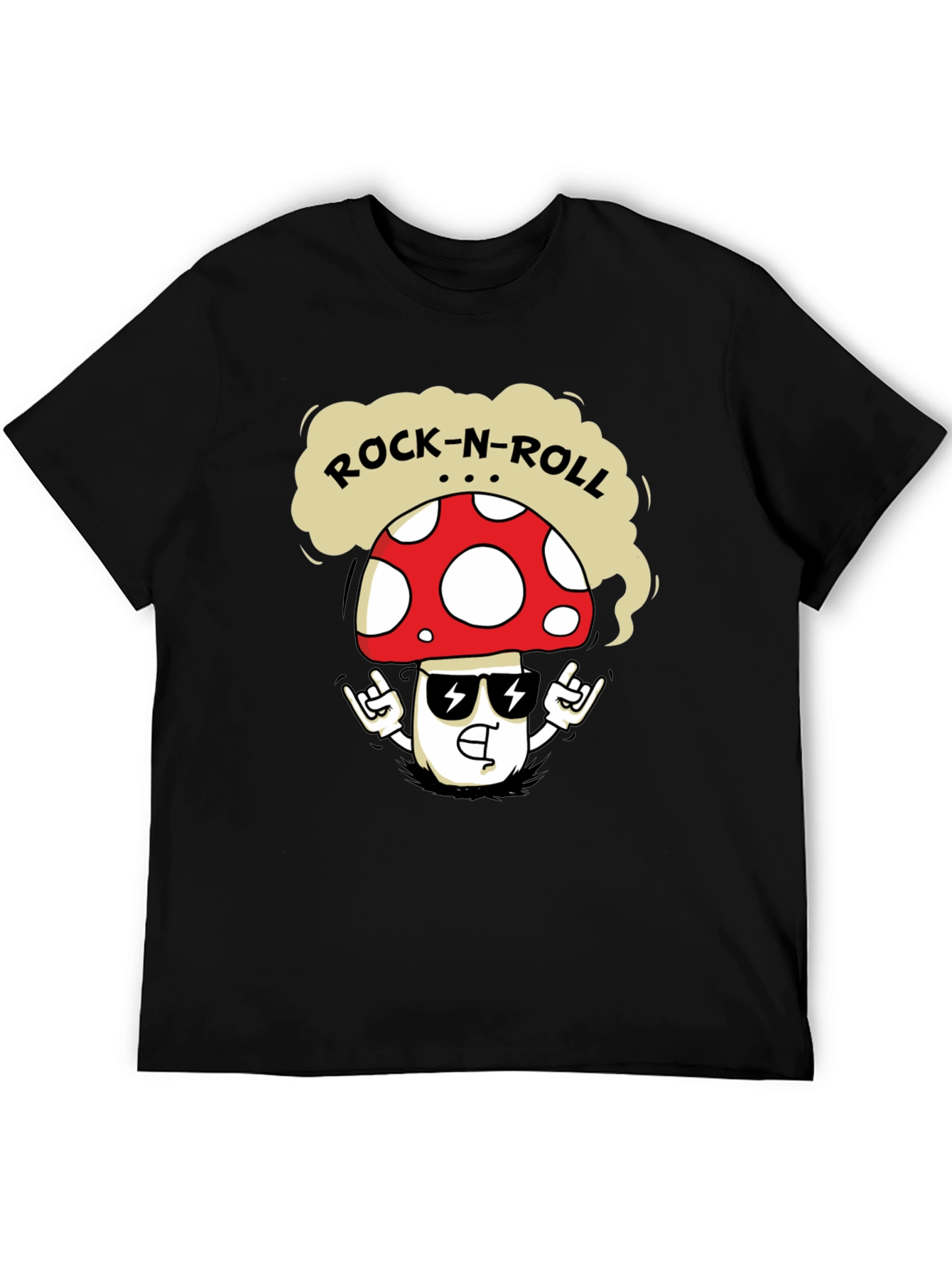 Rock-N-Roll Mushroom T-Shirt - Cool Graphic Tee