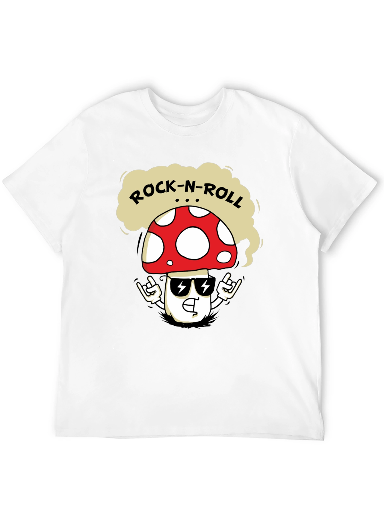 Rock-N-Roll Mushroom T-Shirt - Cool Graphic Tee