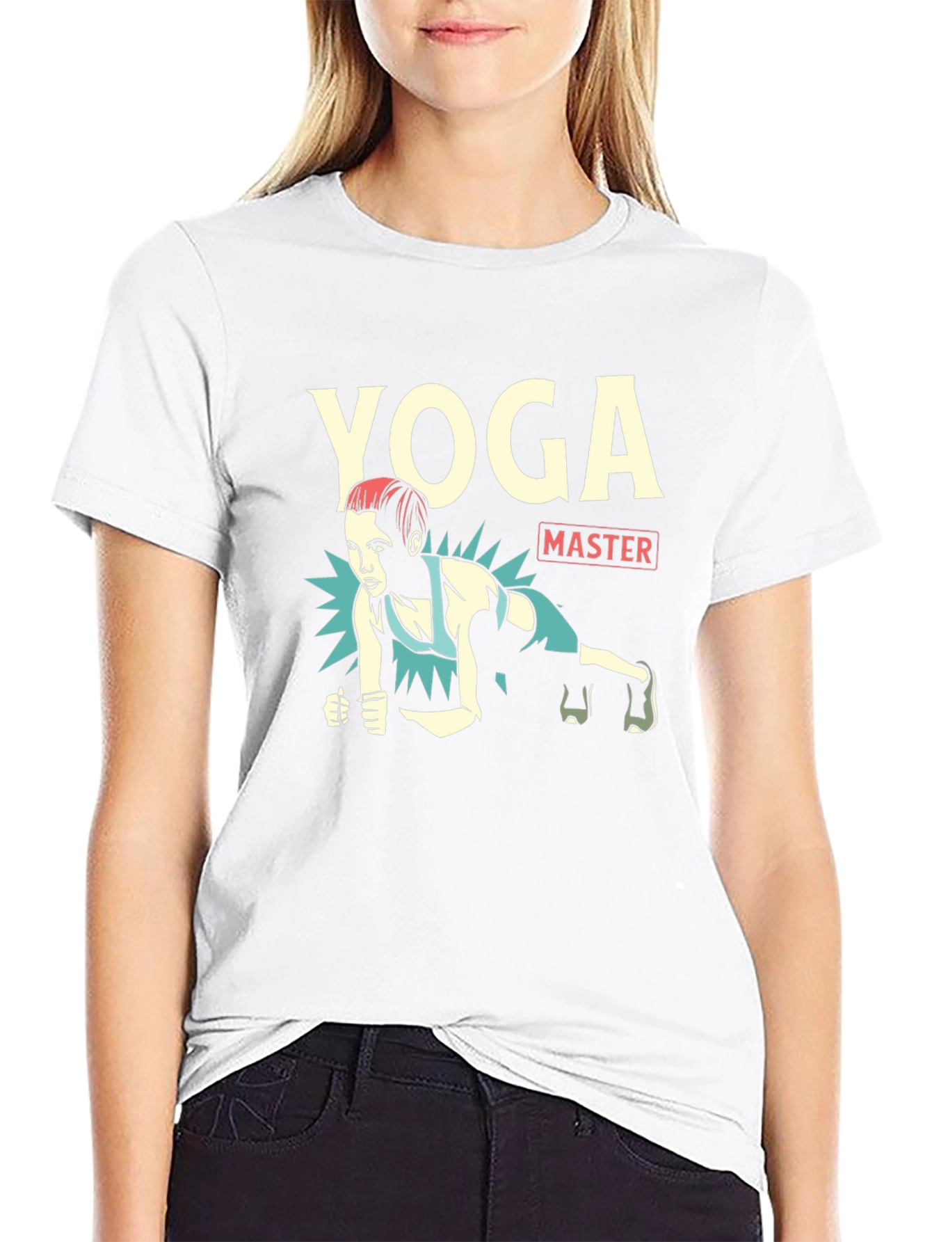 Yoga Master Black Graphic T-Shirt
