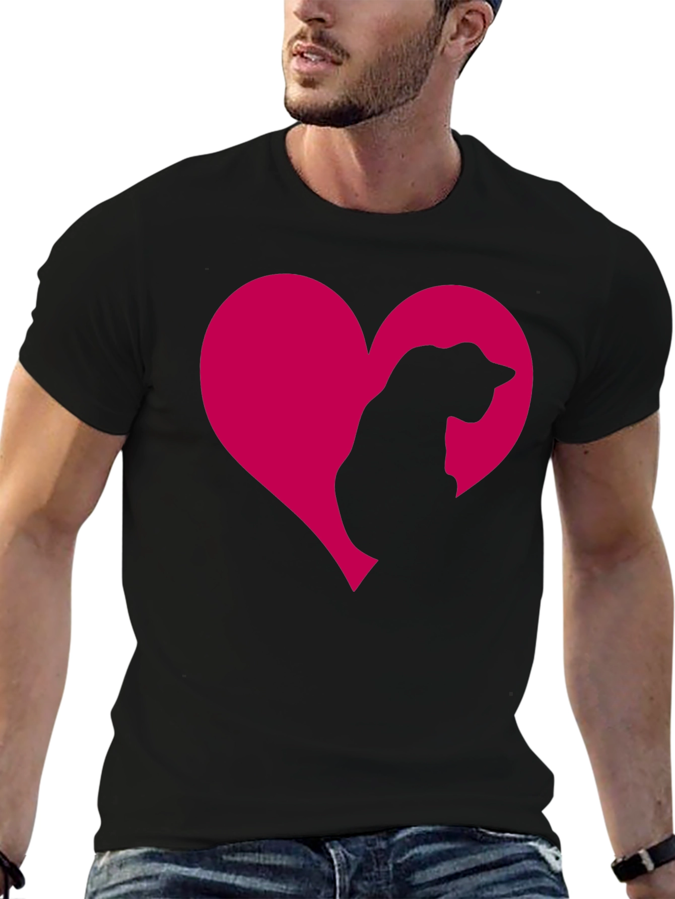 Cat Heart Tee - Adorable Feline Love T-Shirt