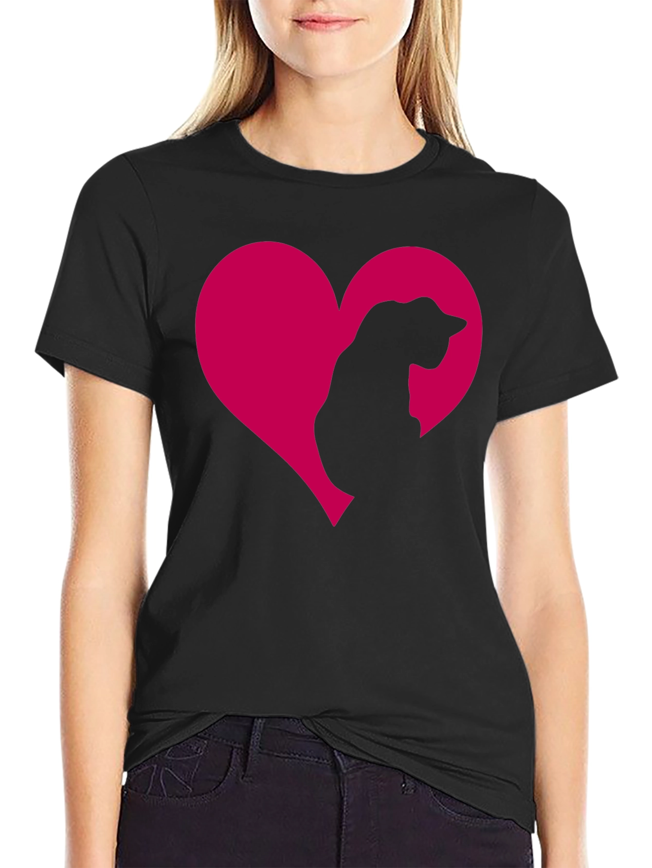 Cat Heart Tee - Adorable Feline Love T-Shirt