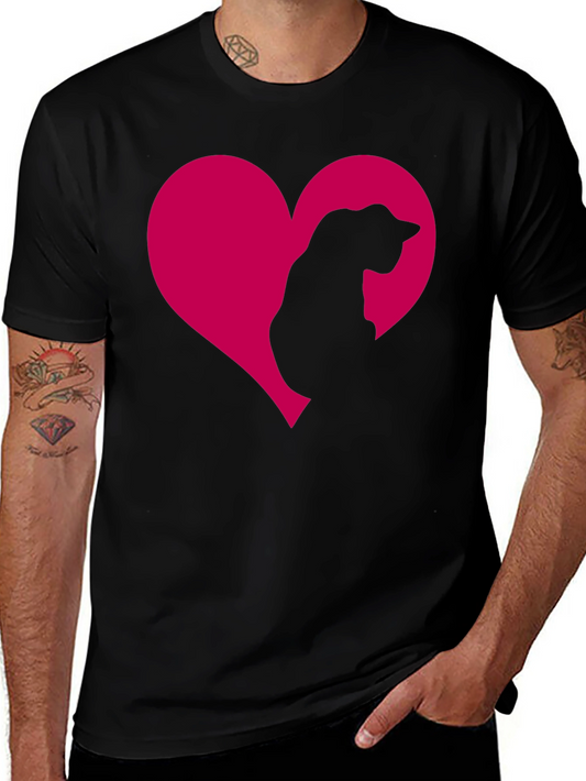 Cat Heart Tee - Adorable Feline Love T-Shirt