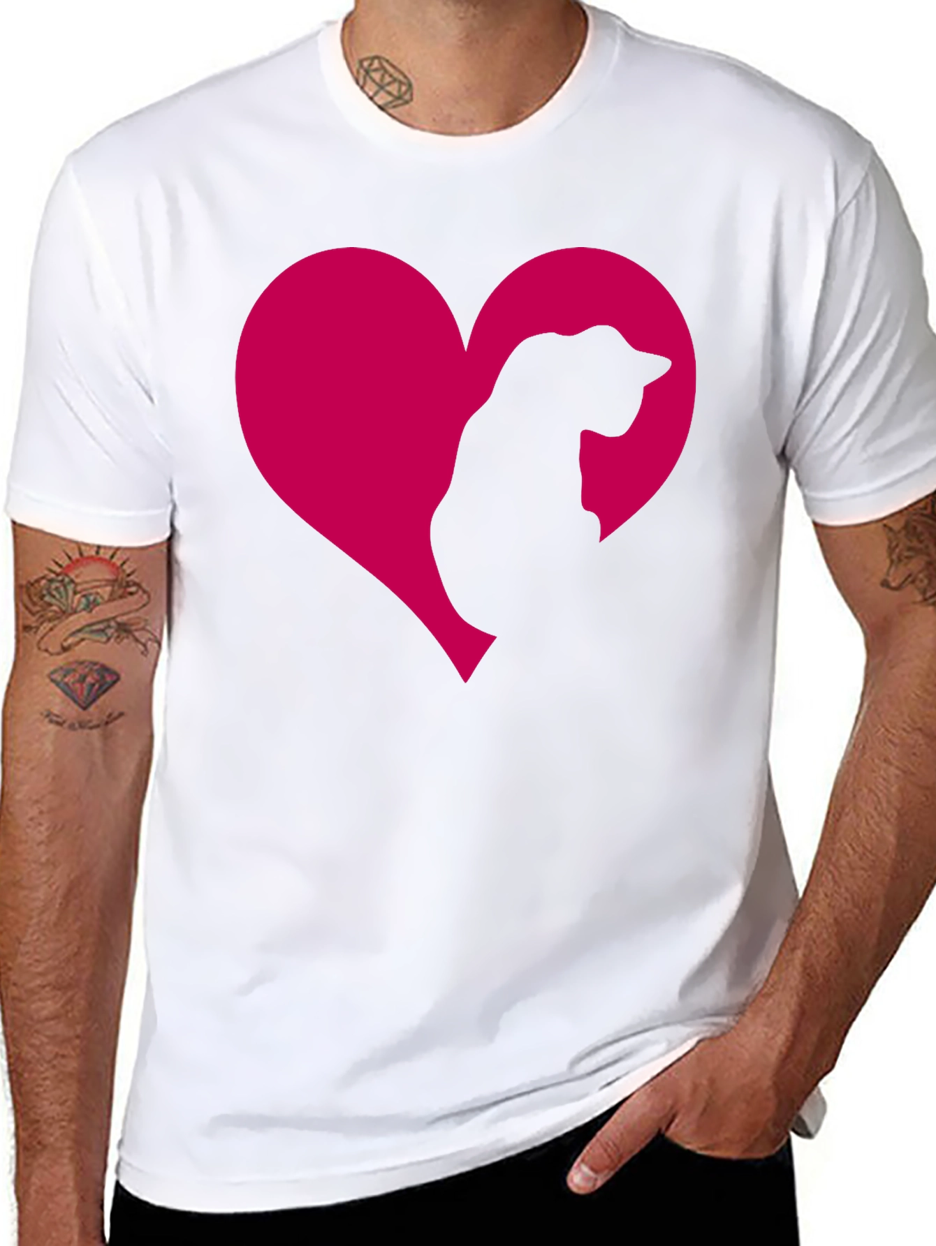 Cat Heart Tee - Adorable Feline Love T-Shirt