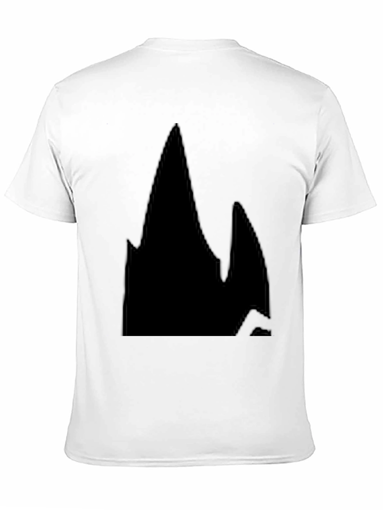 Mens Solid Black Casual T-Shirt