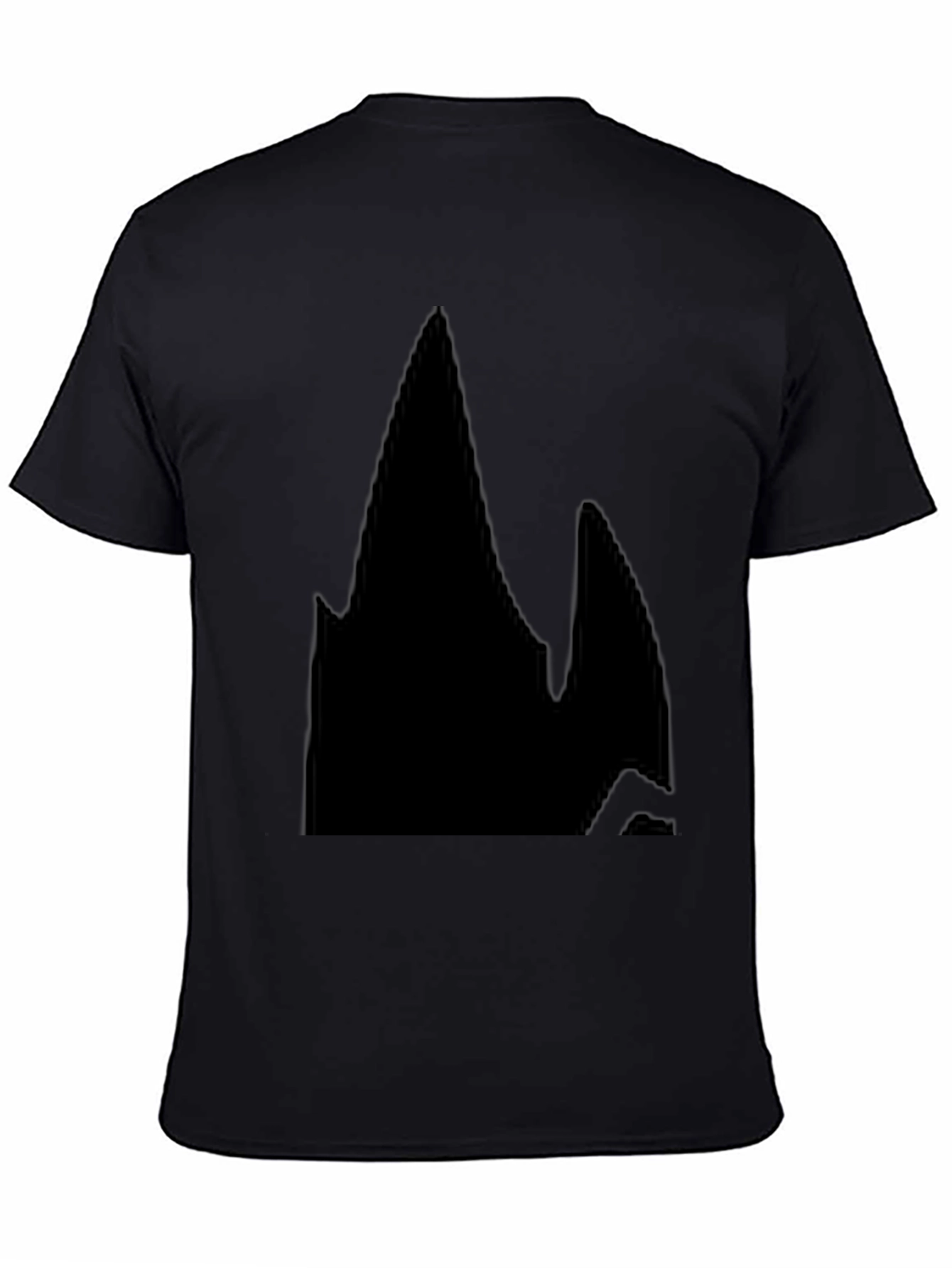 Mens Solid Black Casual T-Shirt