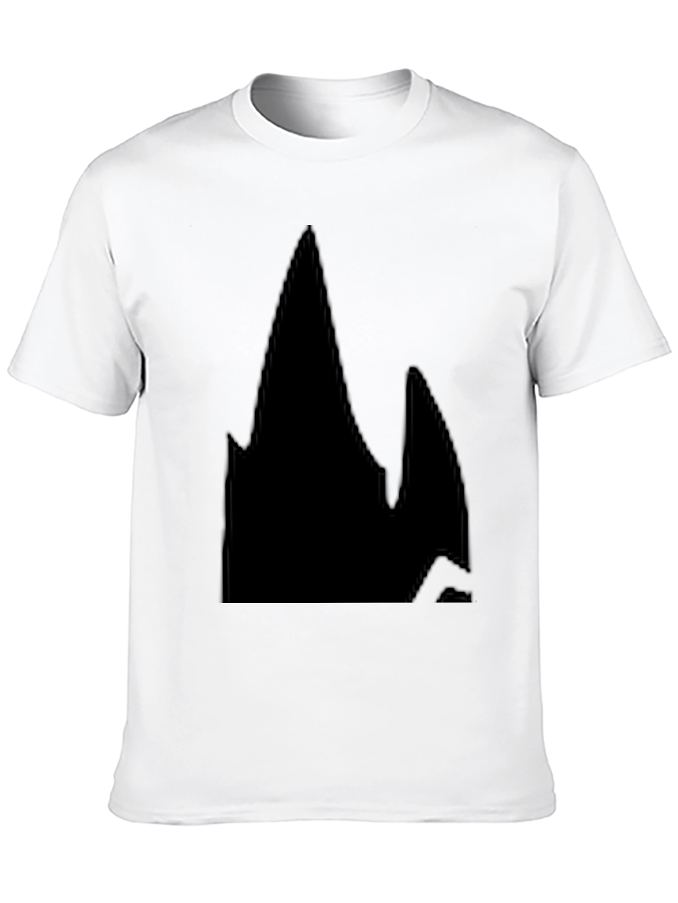 Mens Solid Black Casual T-Shirt